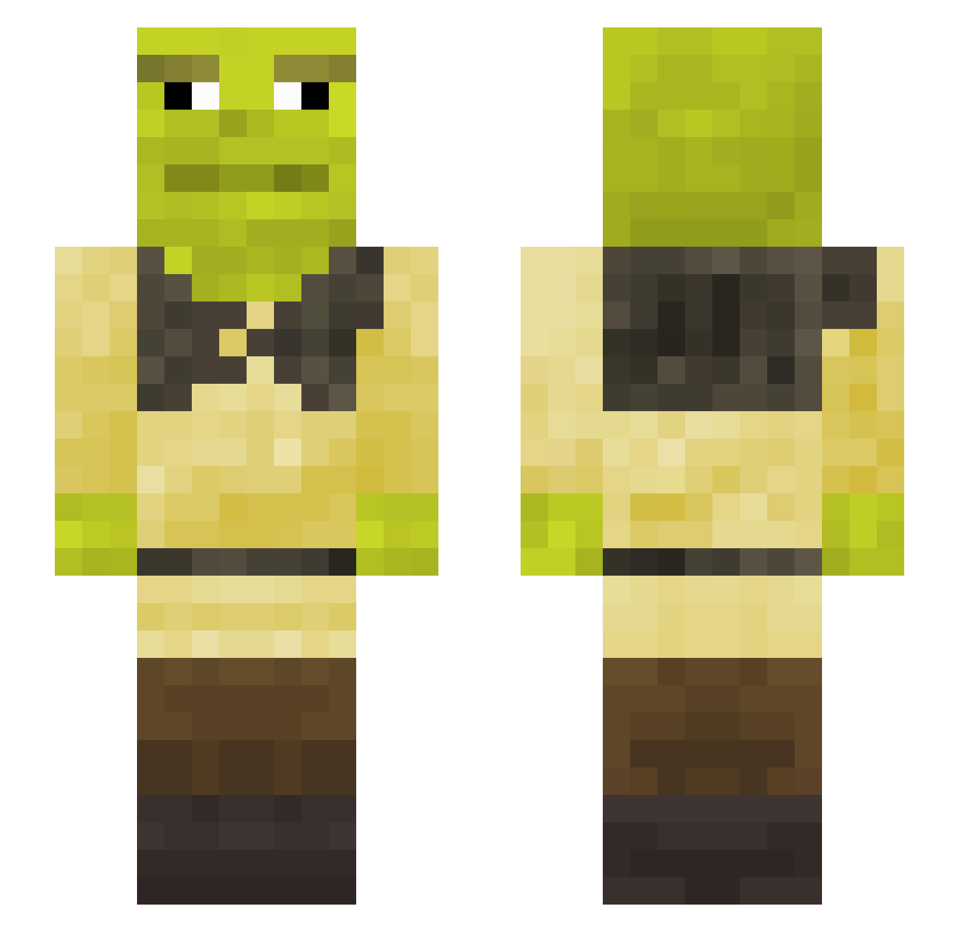 roflanLUL Minecraft skin, front and back view