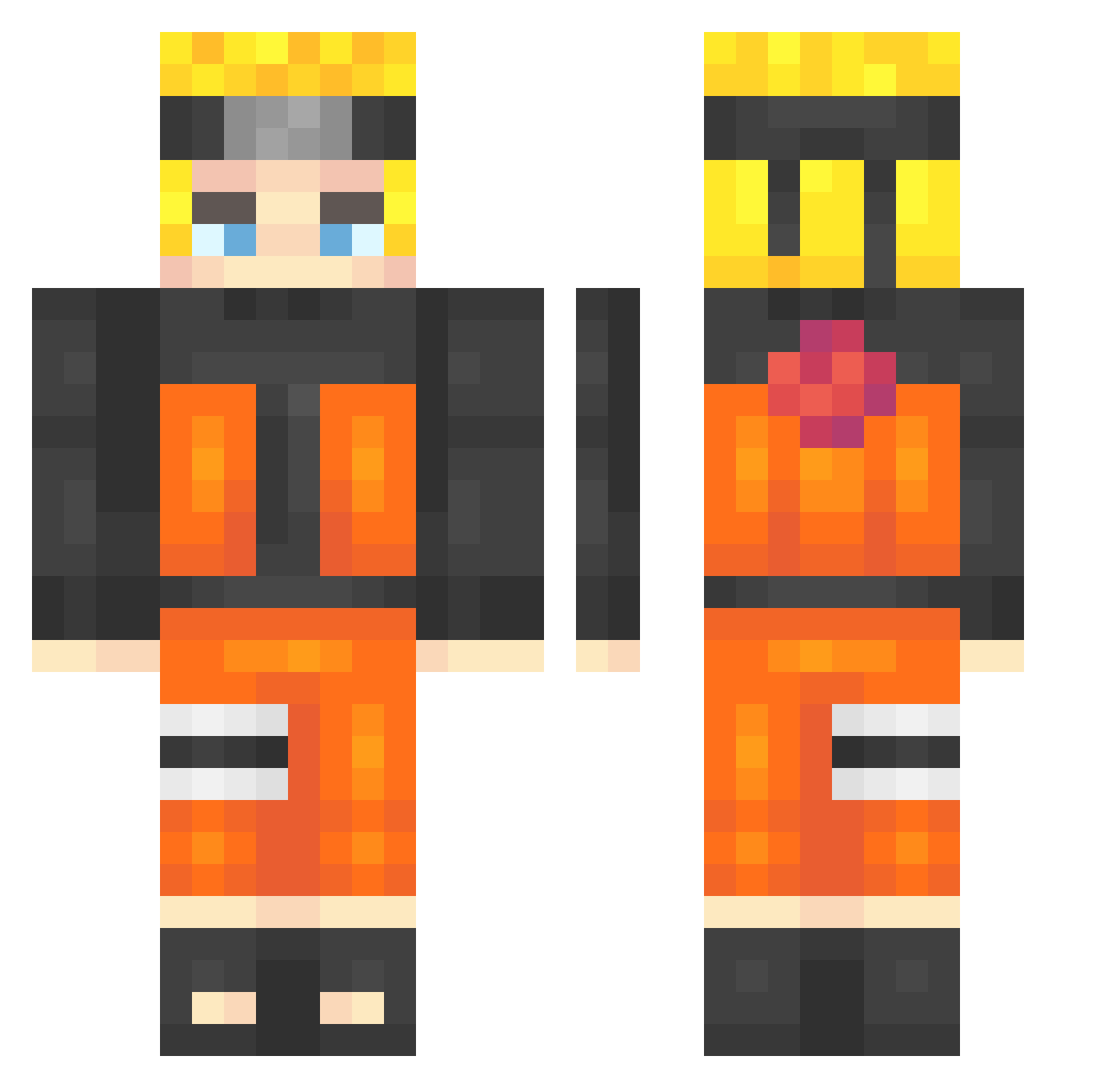 tincho1874 Minecraft skin, front and back view