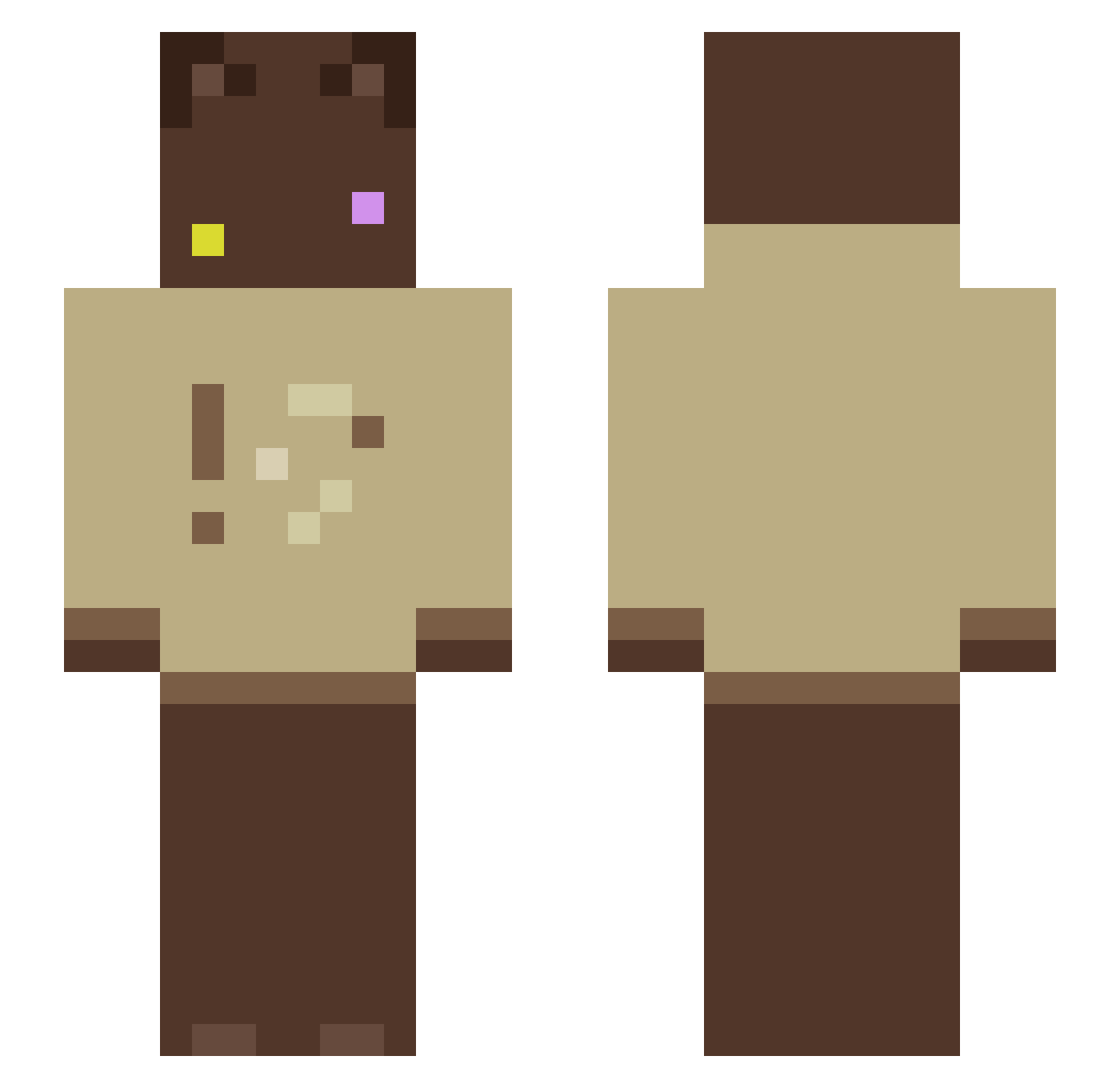 Vmoon_3 Minecraft skin, front and back view