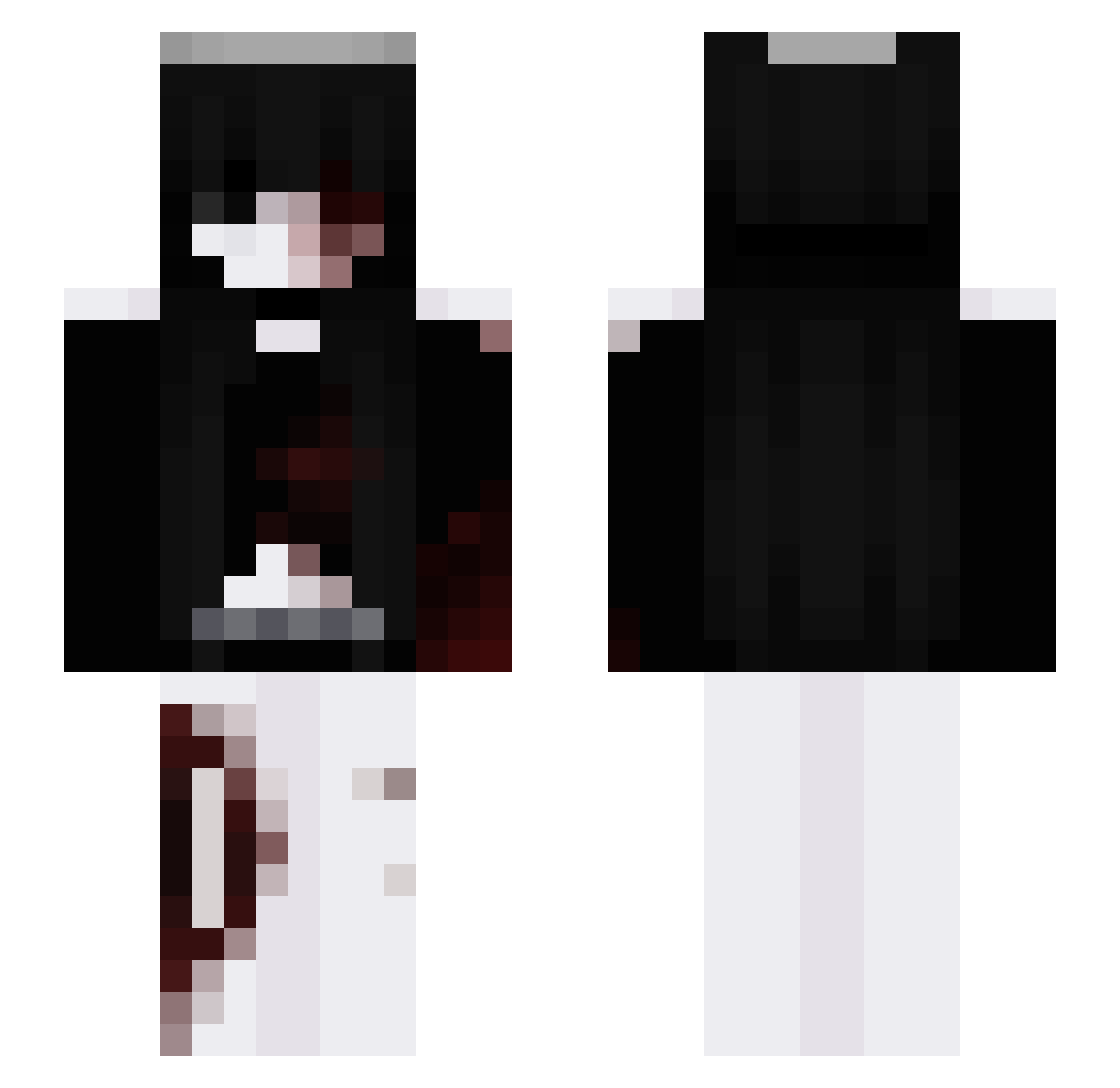 eariedarkness Minecraft skin, front and back view