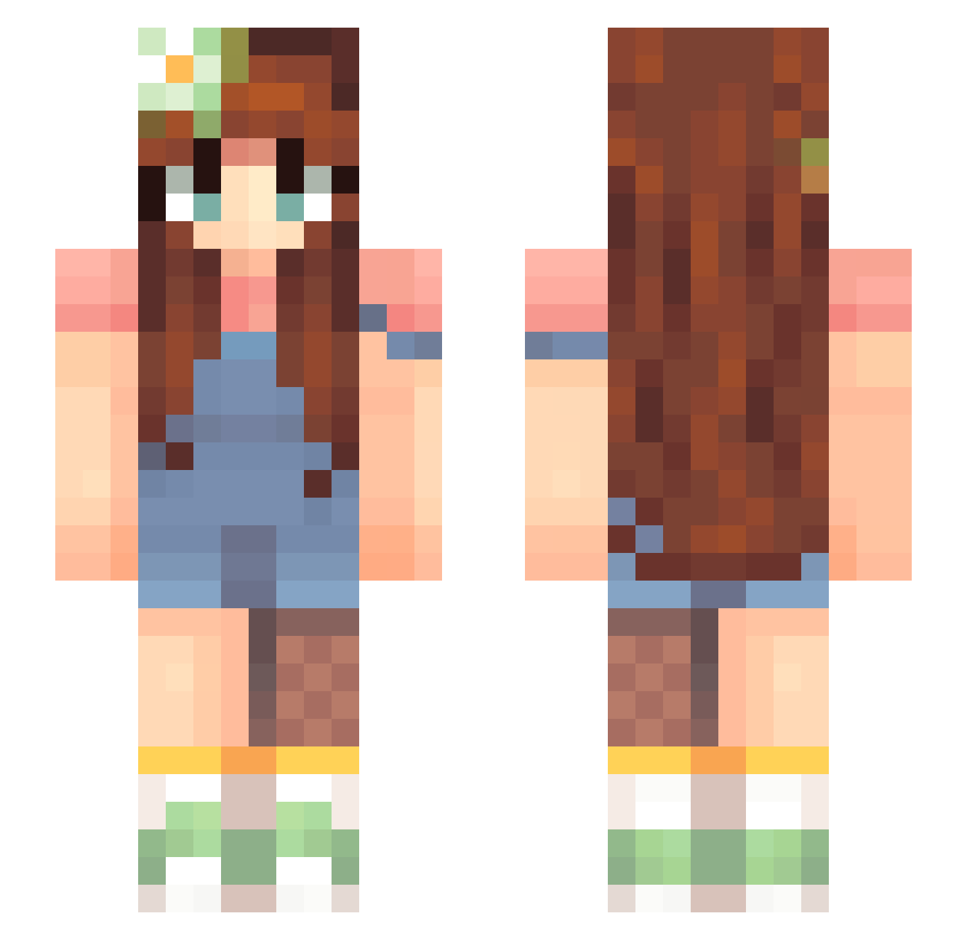 cassie84 Minecraft skin, front and back view