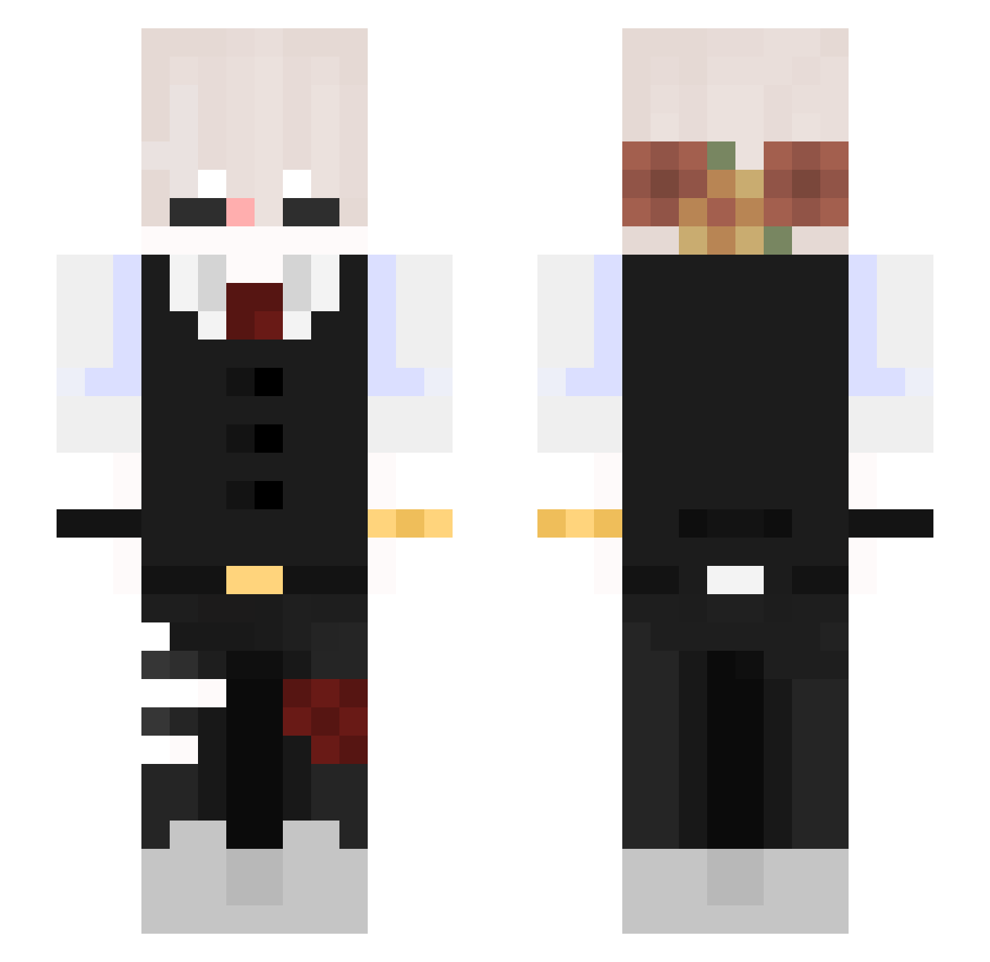 zPinuccio_ Minecraft skin, front and back view