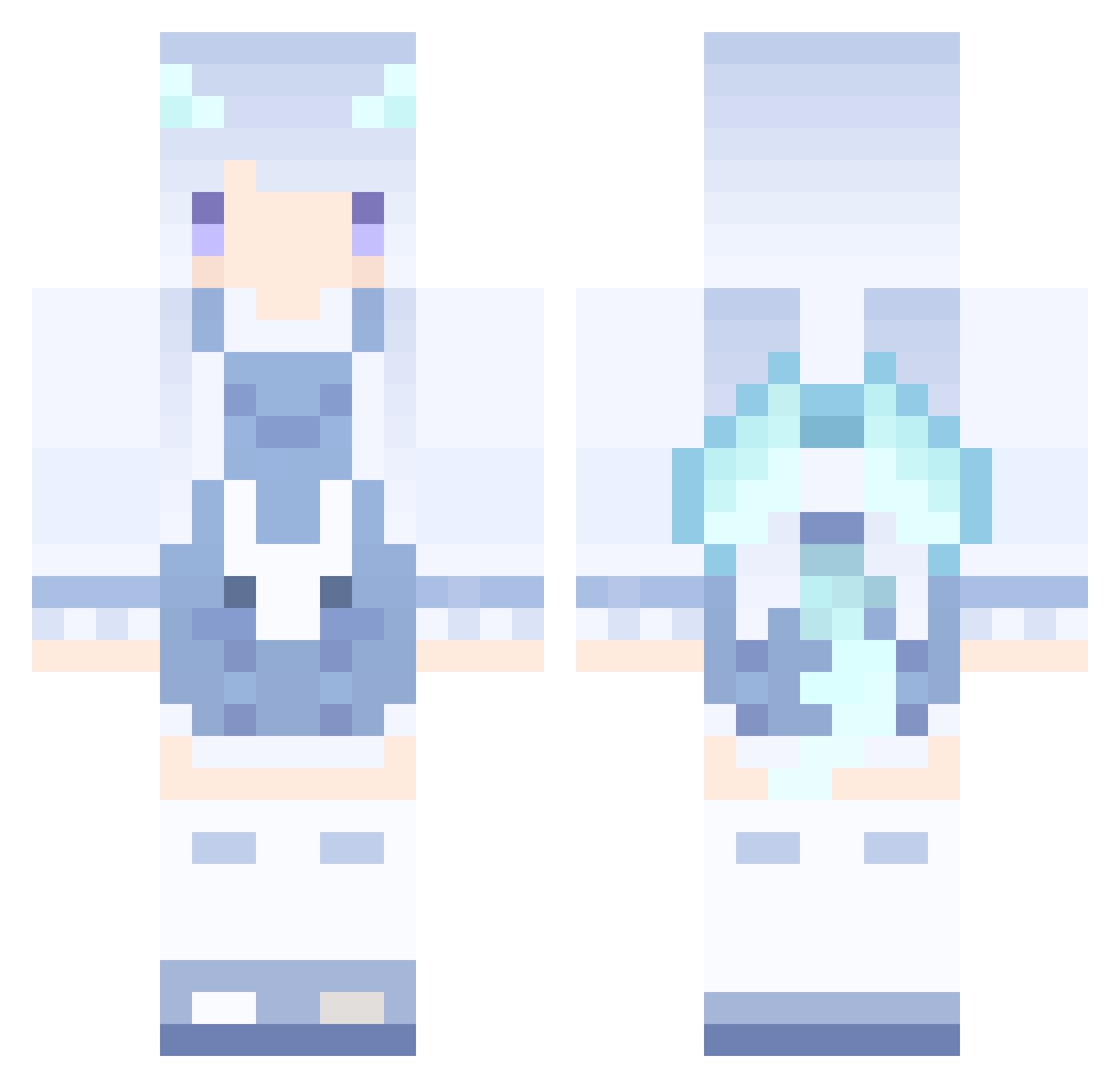 Sovira_ Minecraft skin, front and back view