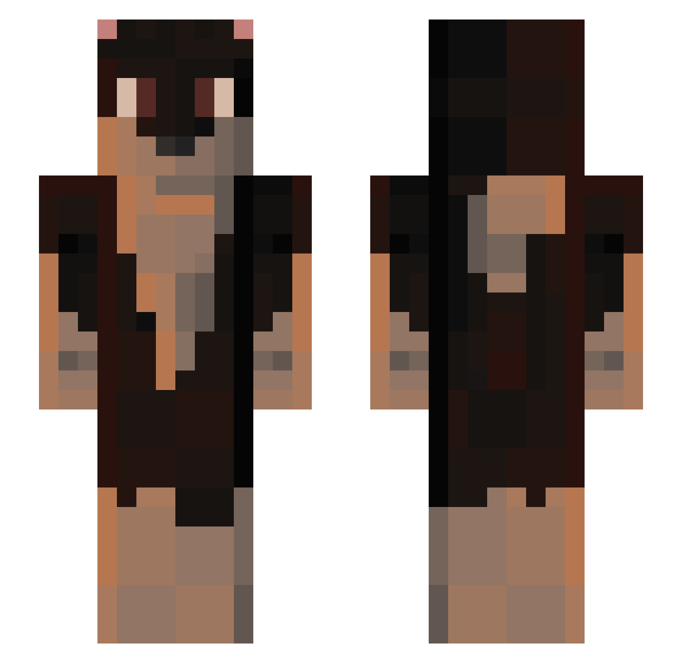 kuhaylewn Minecraft skin, front and back view