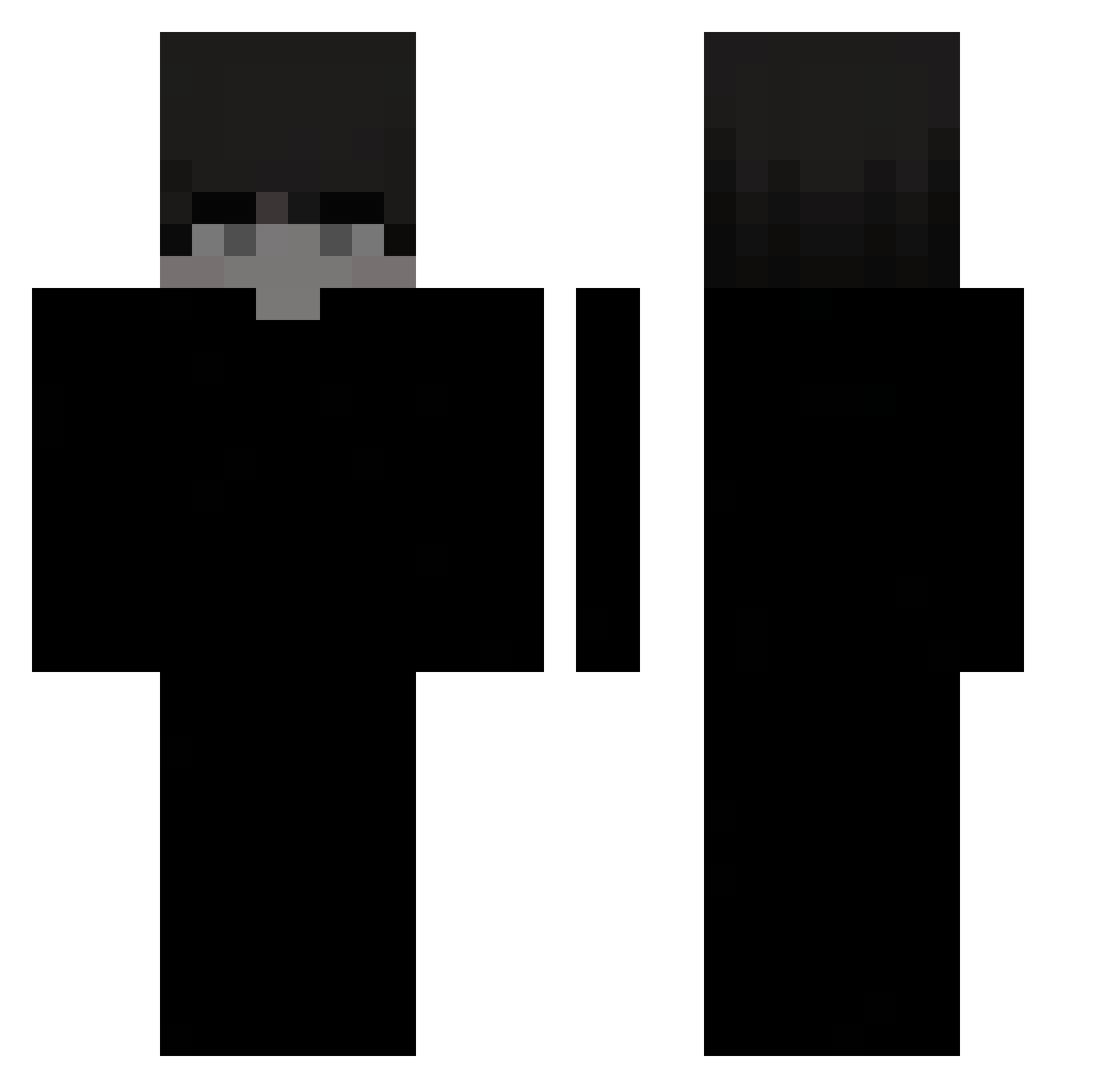 r0b3s Minecraft skin, front and back view