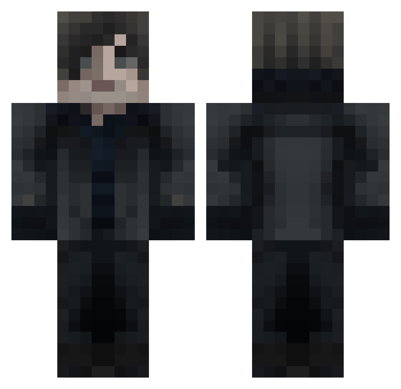 Juanan2304 Minecraft skin, front and back view