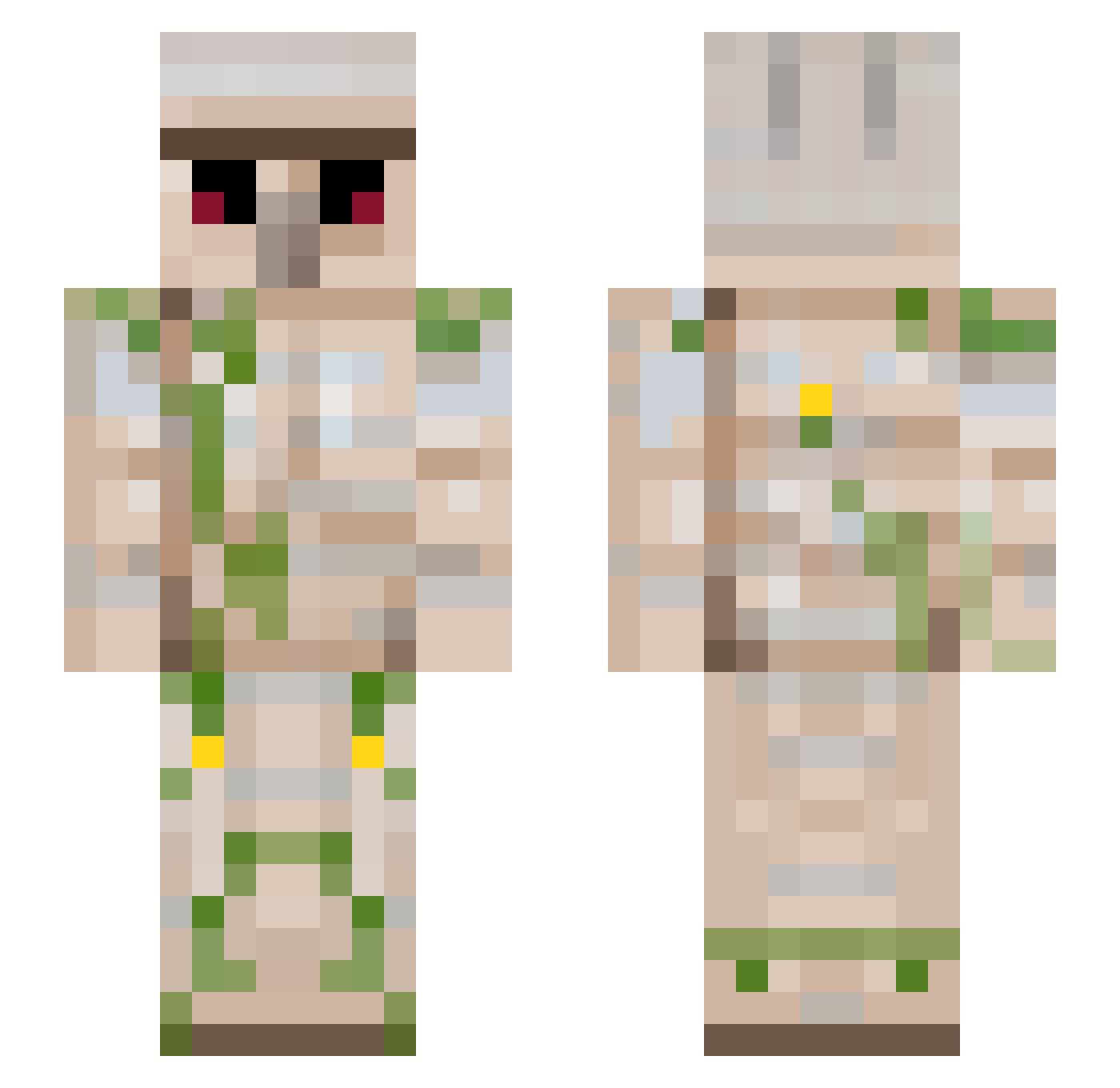 Kalati2021 Minecraft skin, front and back view