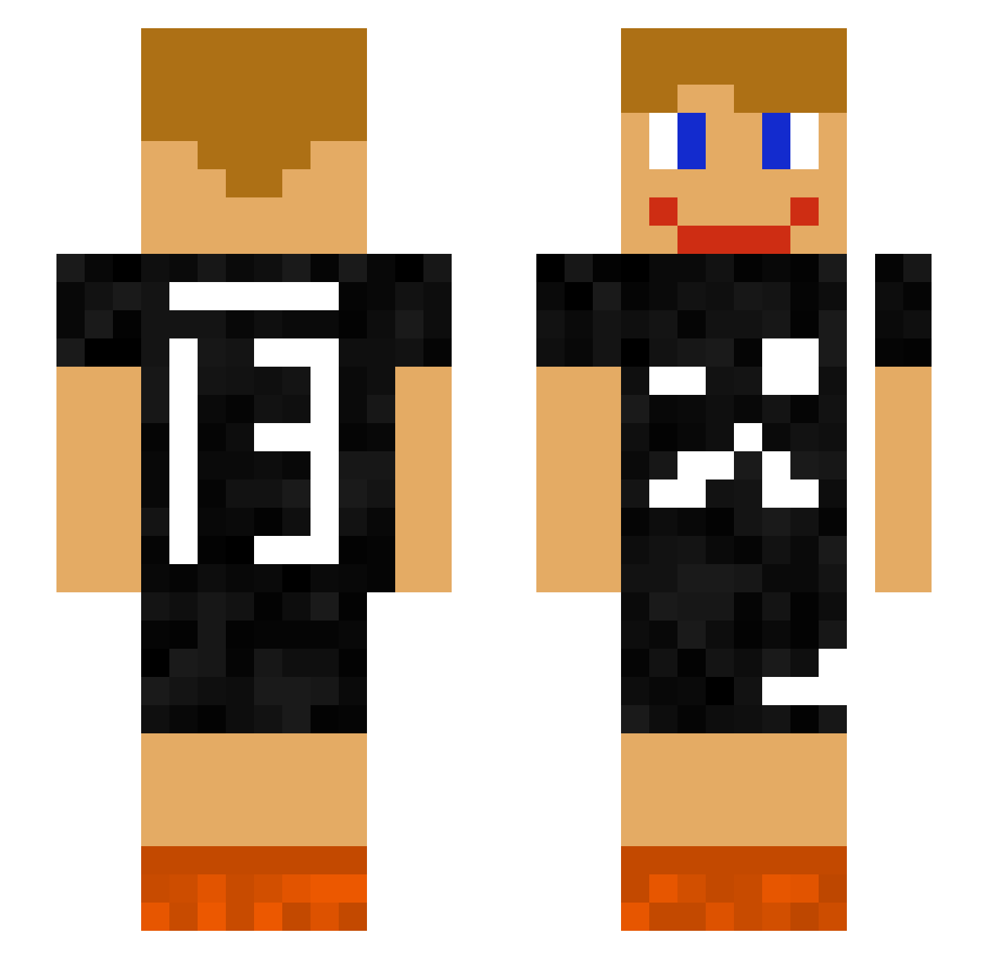 henribrrd Minecraft skin, front and back view