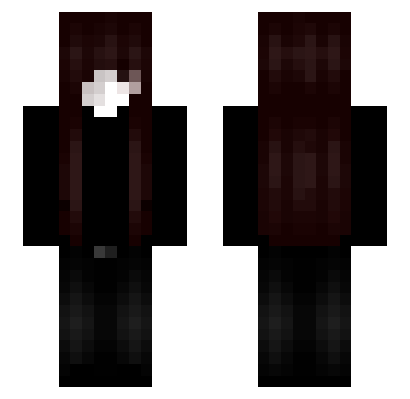Trisaa Minecraft skin, front and back view