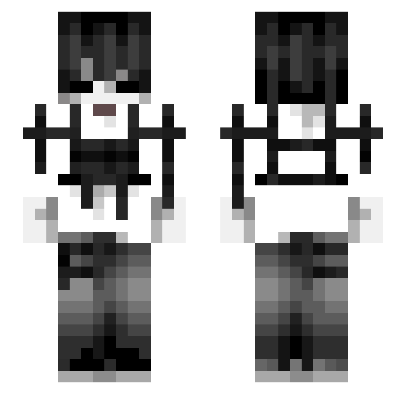 holyheight Minecraft skin, front and back view