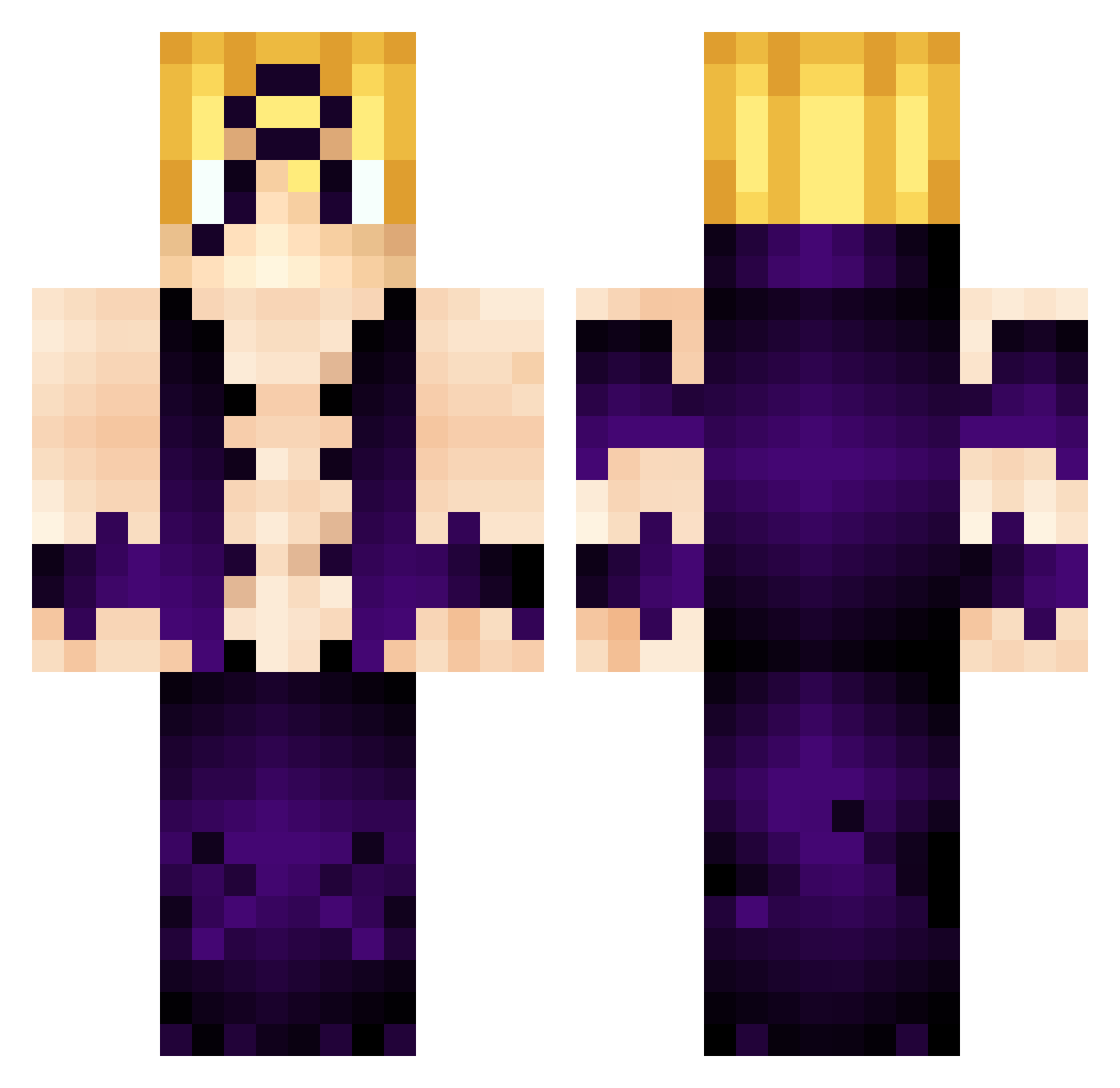FaKe_Losty Minecraft skin, front and back view
