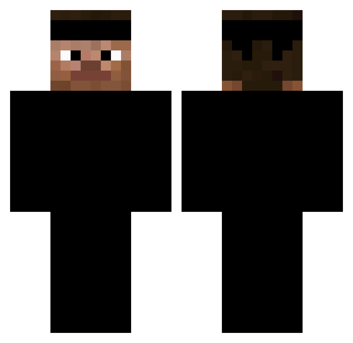 jakarta777 Minecraft skin, front and back view