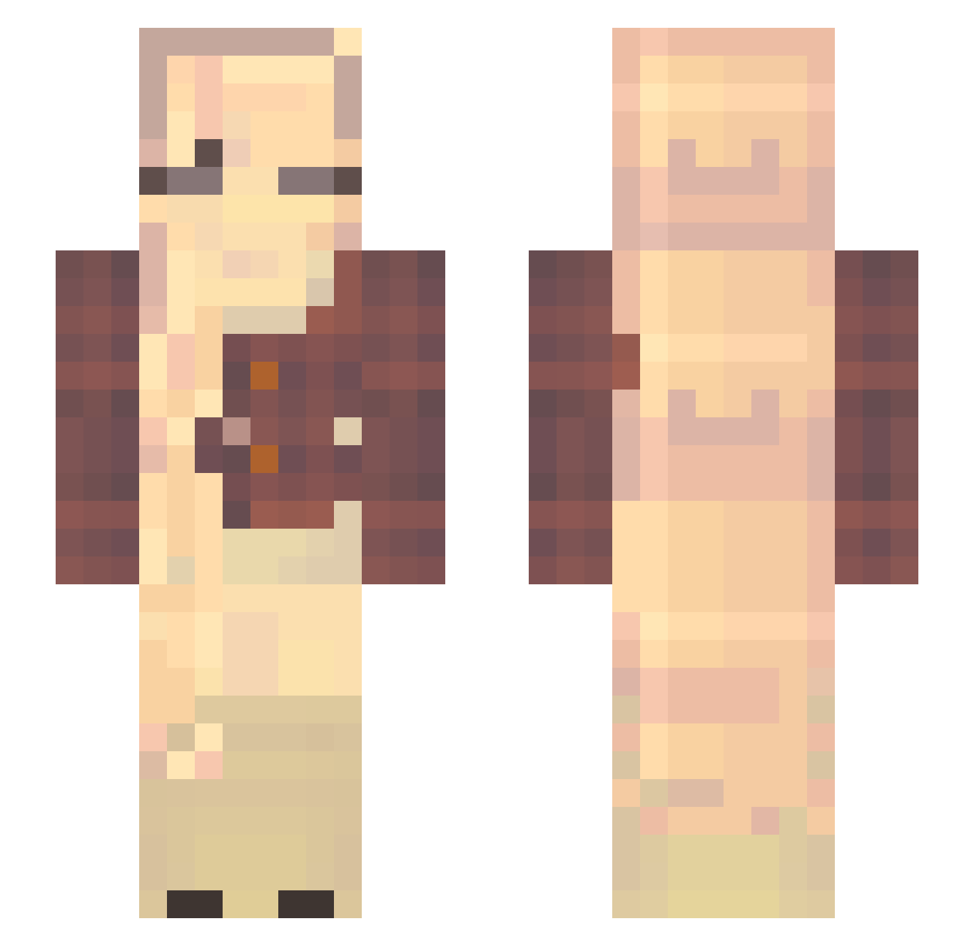 Eunmiiii Minecraft skin, front and back view