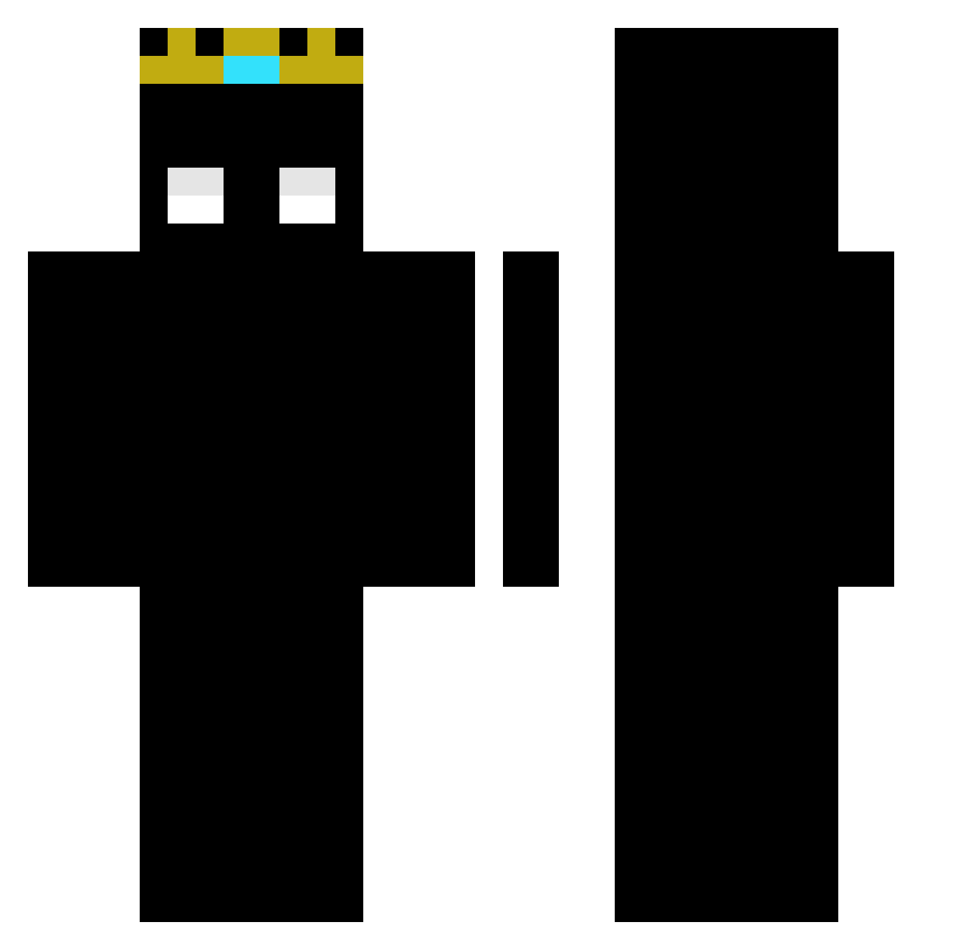 esemru Minecraft skin, front and back view