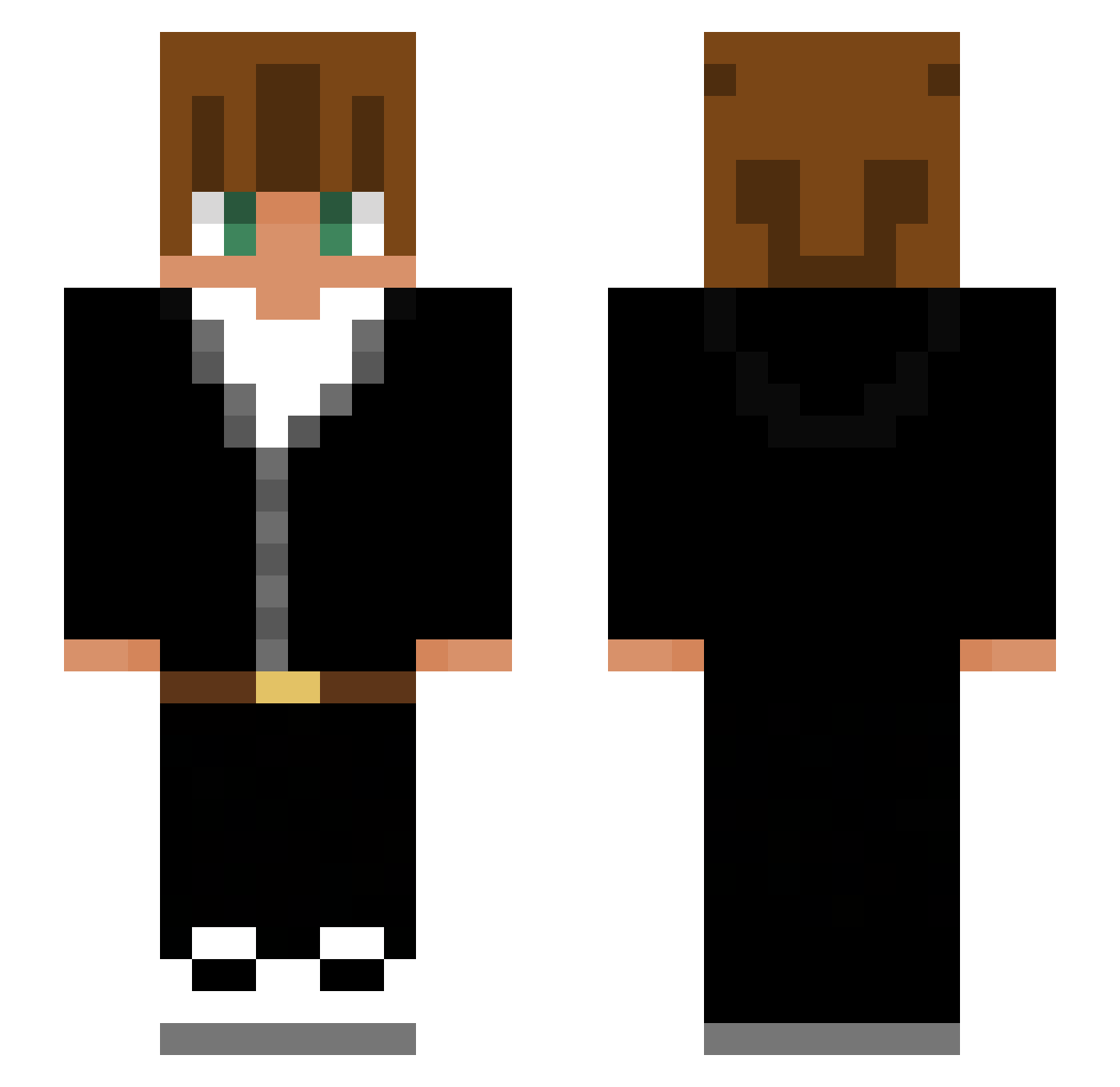Tooweird11 Minecraft skin, front and back view