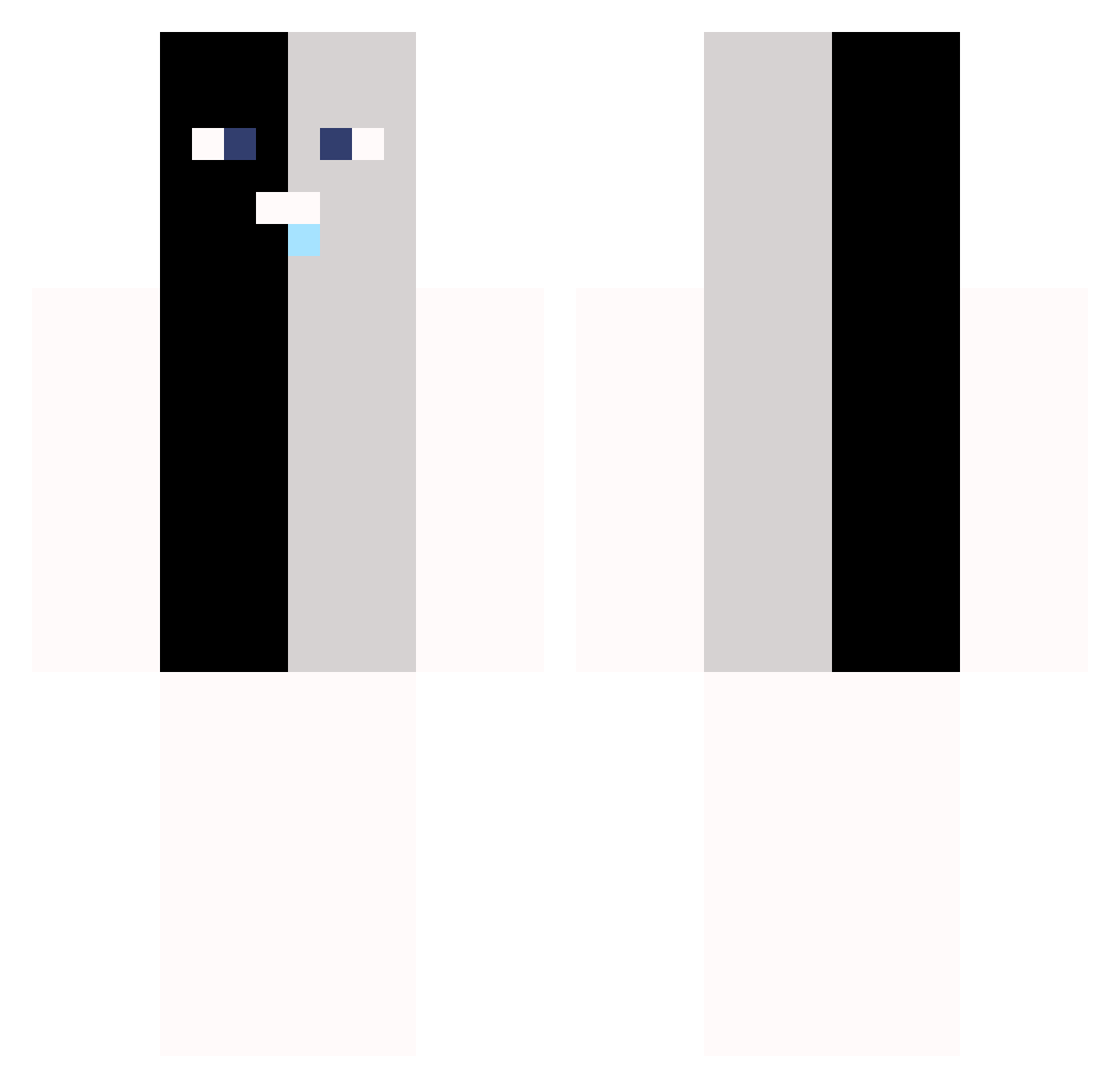 Jehoya Minecraft skin, front and back view