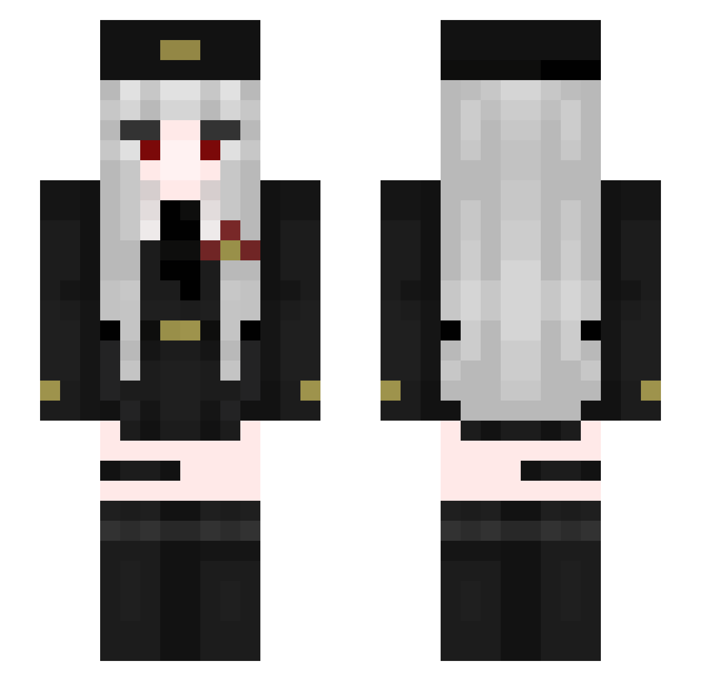 arthur875 Minecraft skin, front and back view