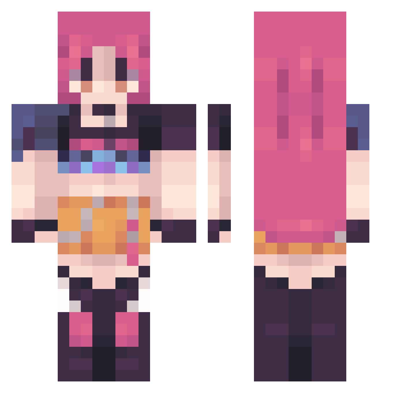 TheBigFunny Minecraft skin, front and back view