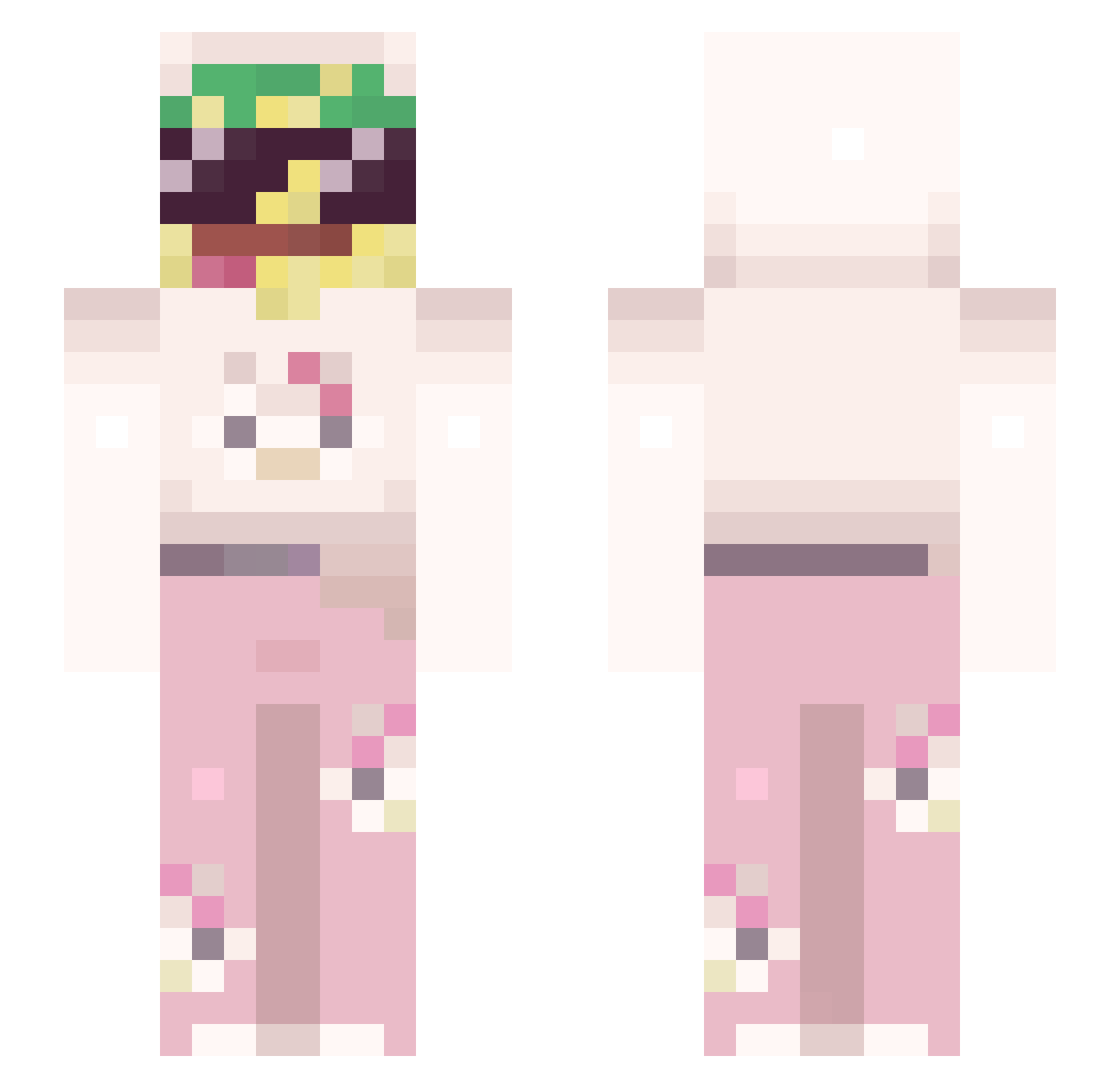 CELERY_68 Minecraft skin, front and back view