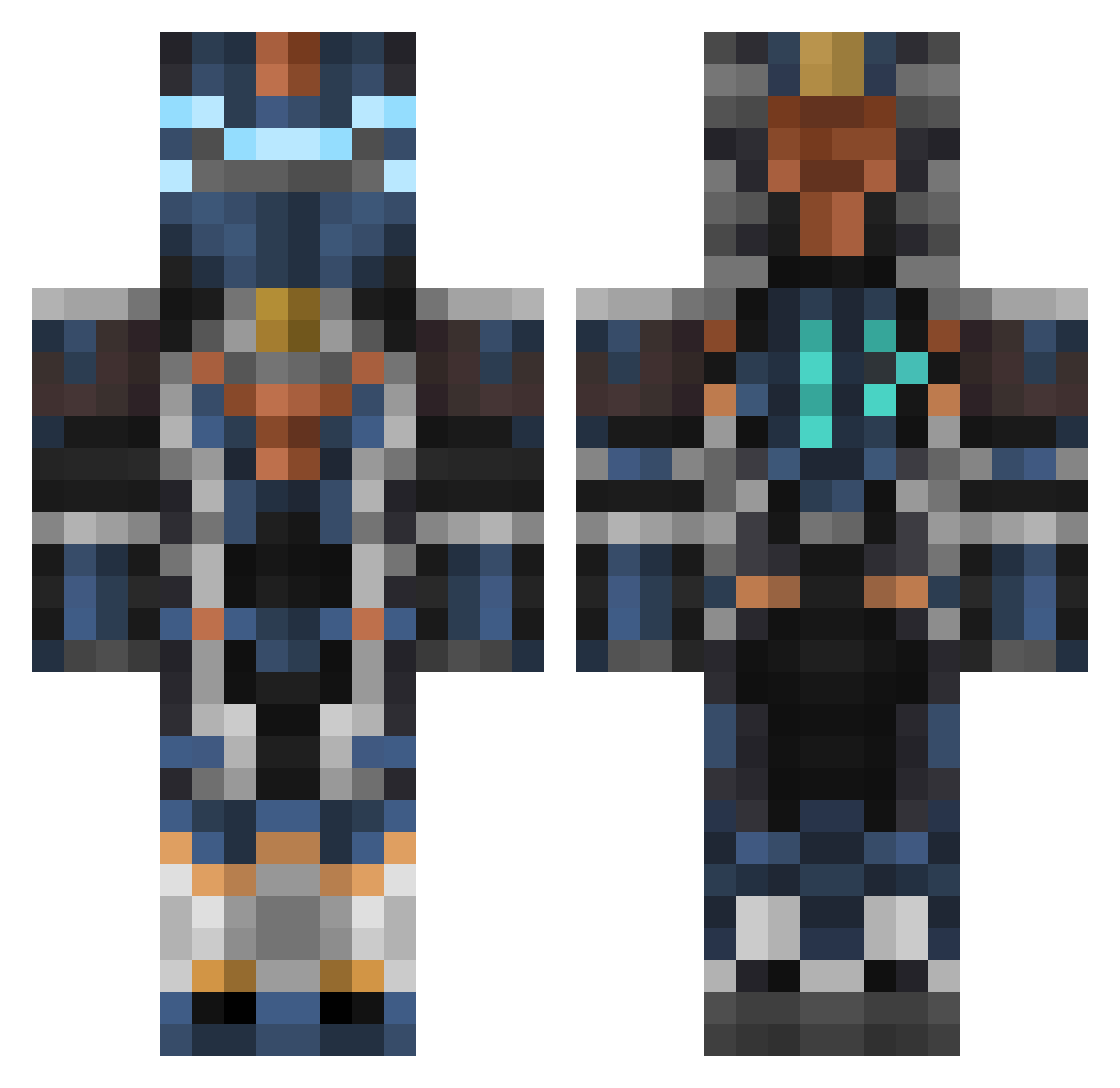 VariableBeet680 Minecraft skin, front and back view
