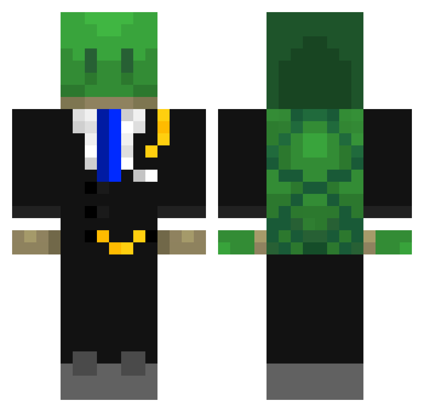MadMissile3814 Minecraft skin, front and back view