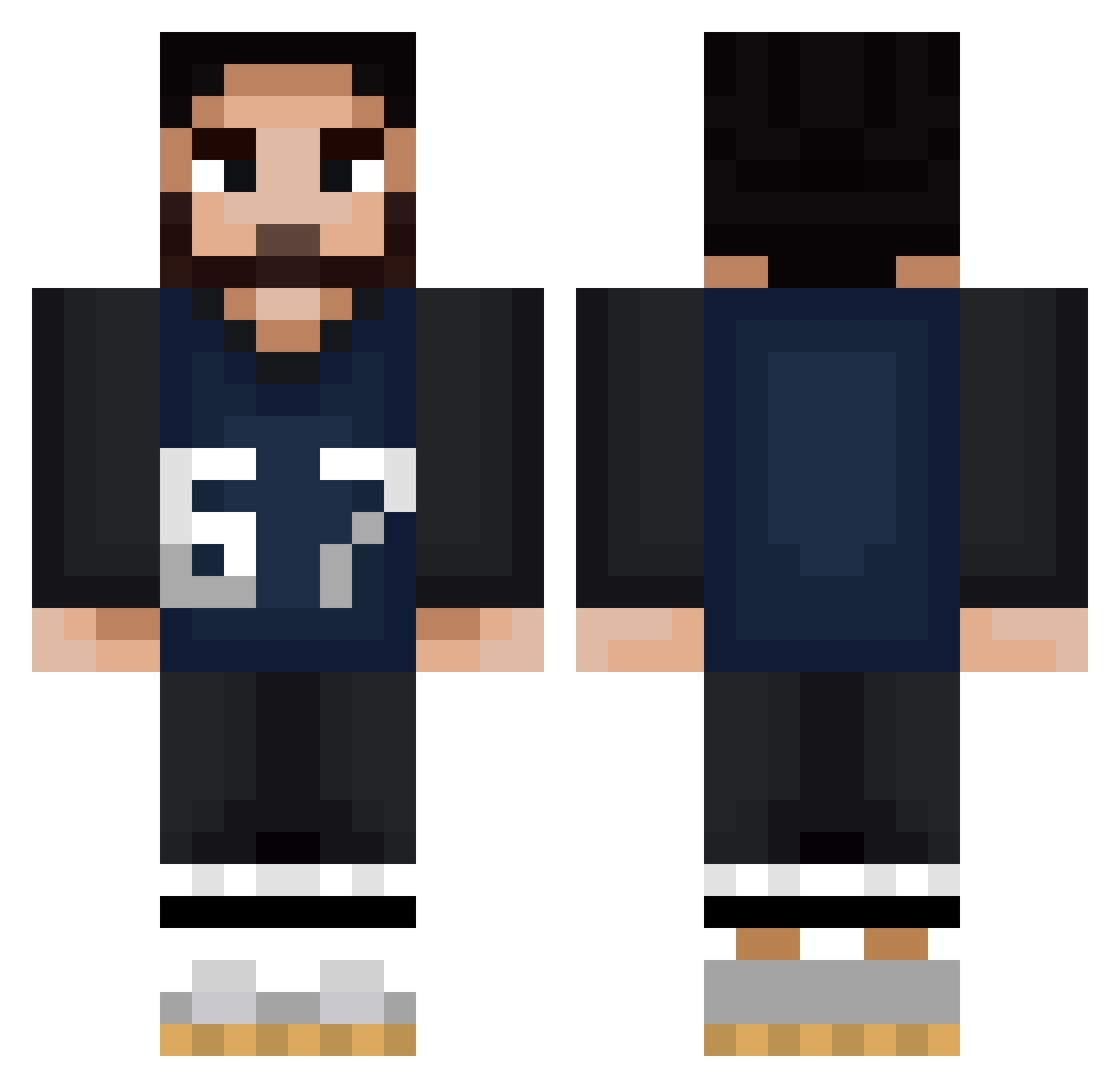 SkyCl0ud1 Minecraft skin, front and back view
