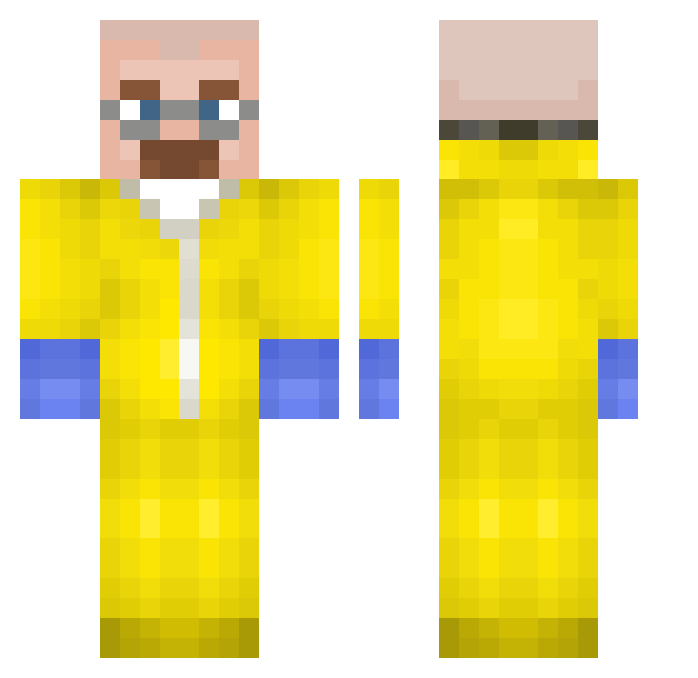 Tanqr1288 Minecraft skin, front and back view