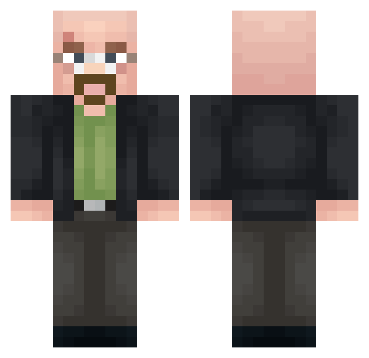 petapumpkineater Minecraft skin, front and back view