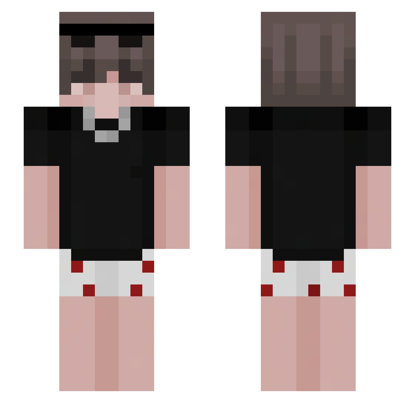 Leleaphr Minecraft skin, front and back view