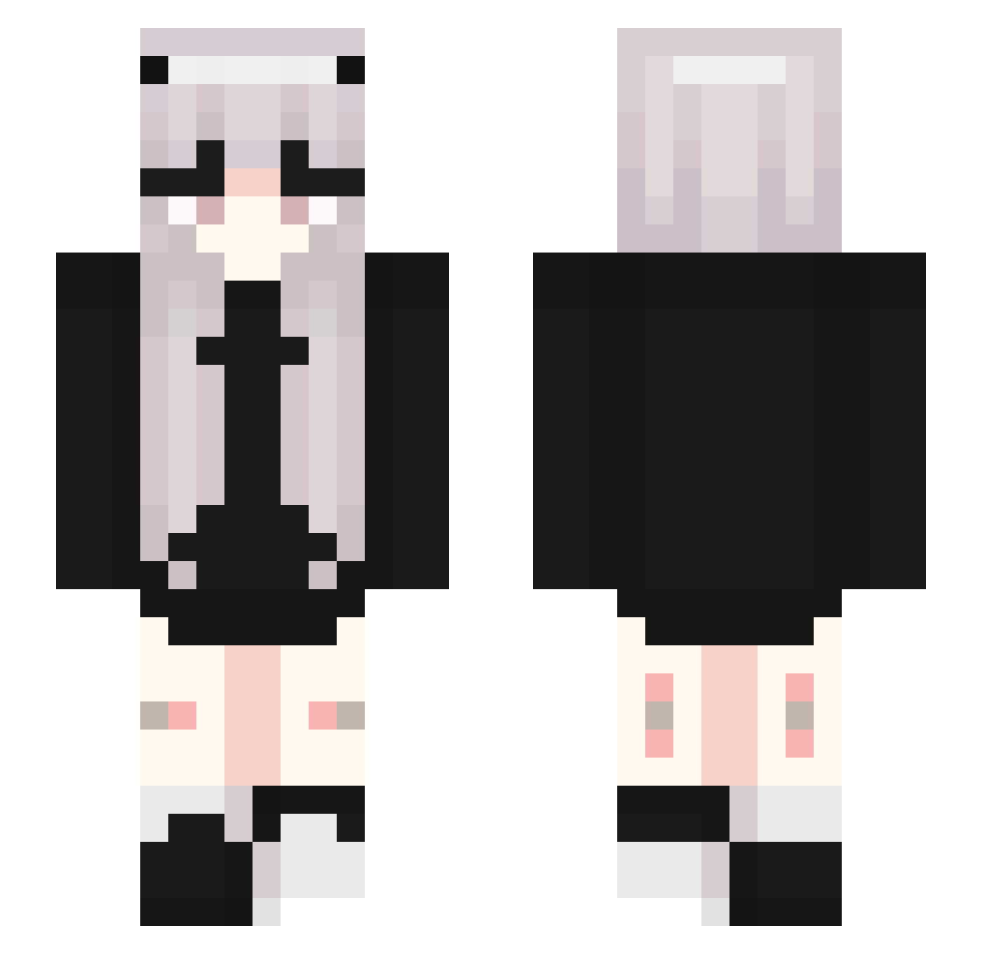 Rolpsed Minecraft skin, front and back view