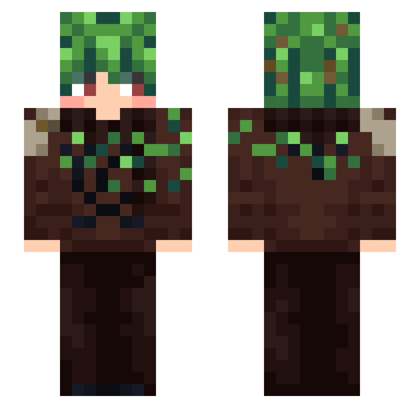 5ngel Minecraft skin, front and back view