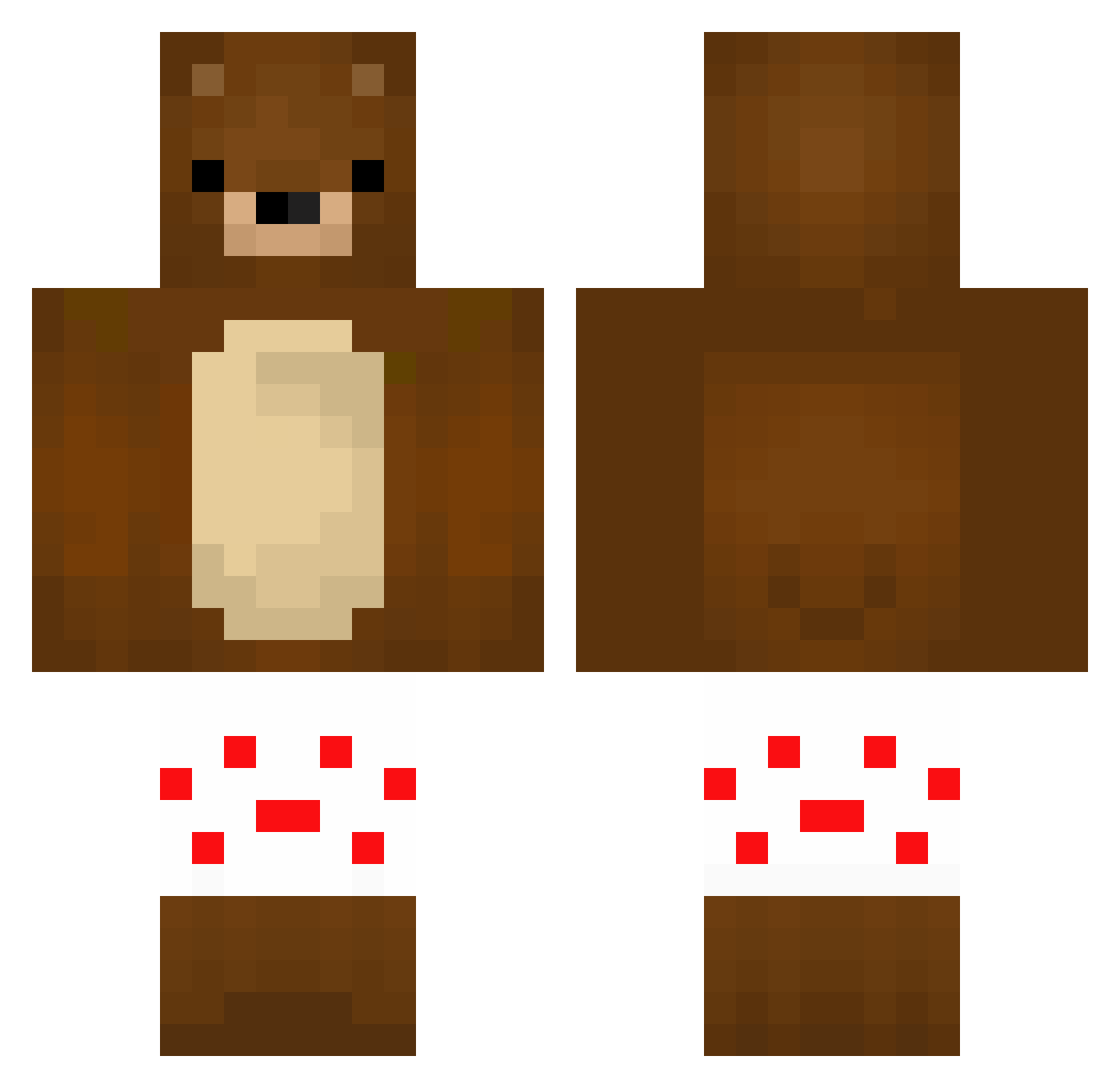 VacuumYeti8 Minecraft skin, front and back view