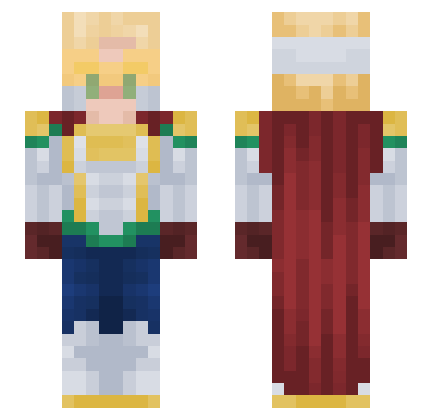Luczaon Minecraft skin, front and back view