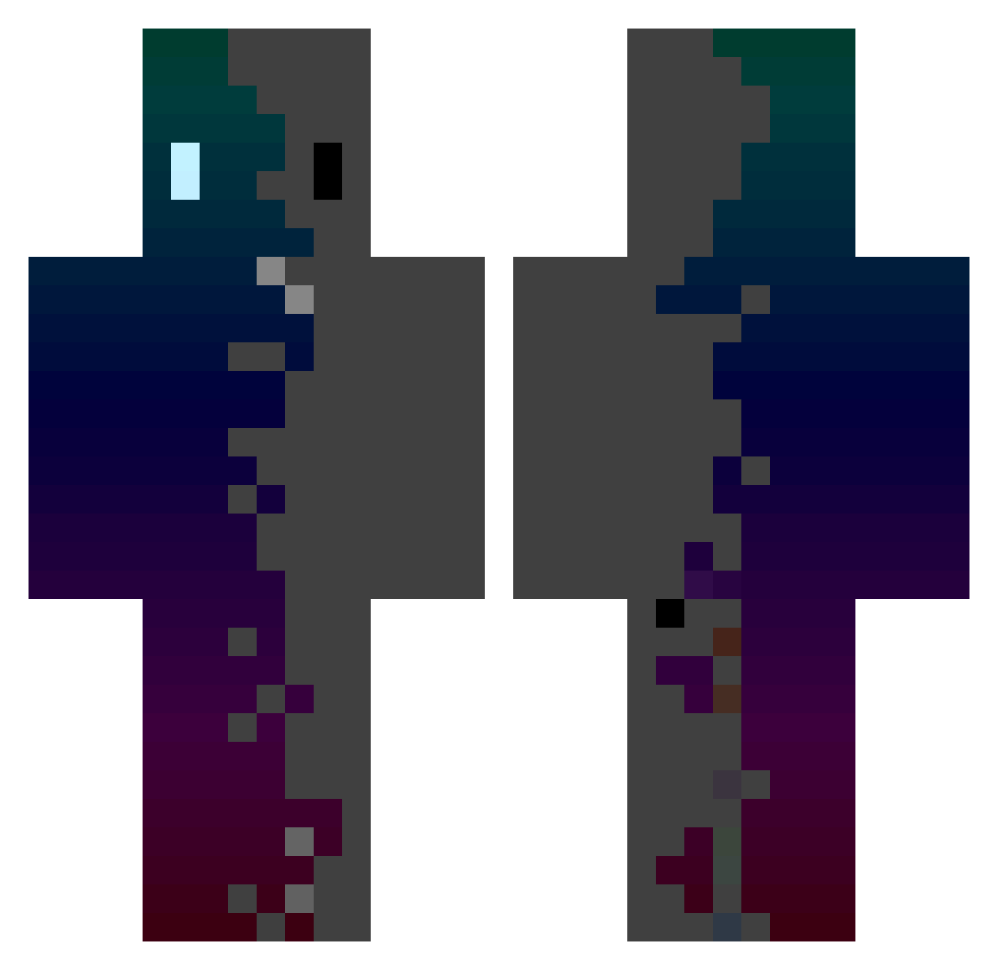 Samurai_80 Minecraft skin, front and back view