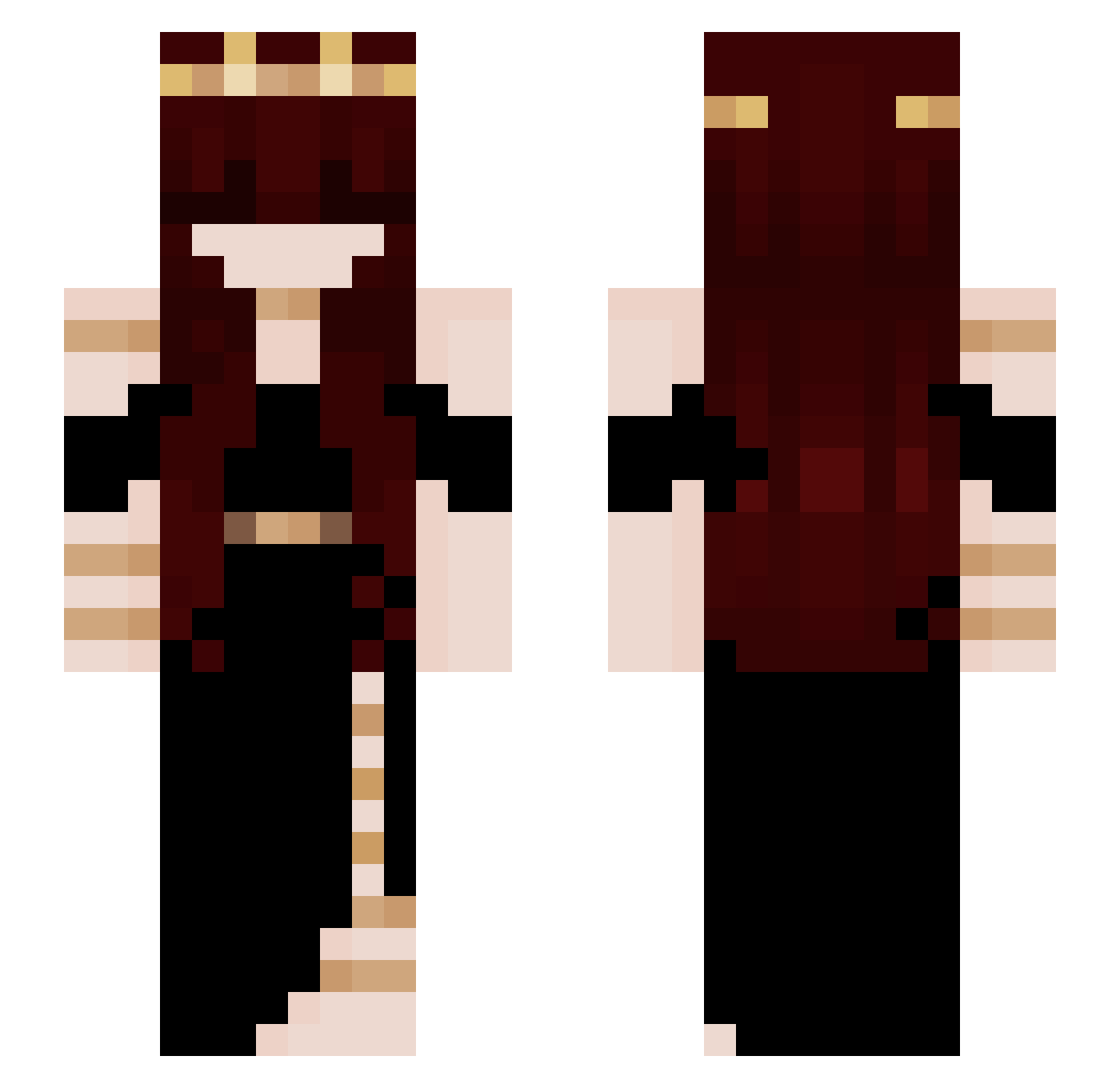 Xx_Angel_07 Minecraft skin, front and back view