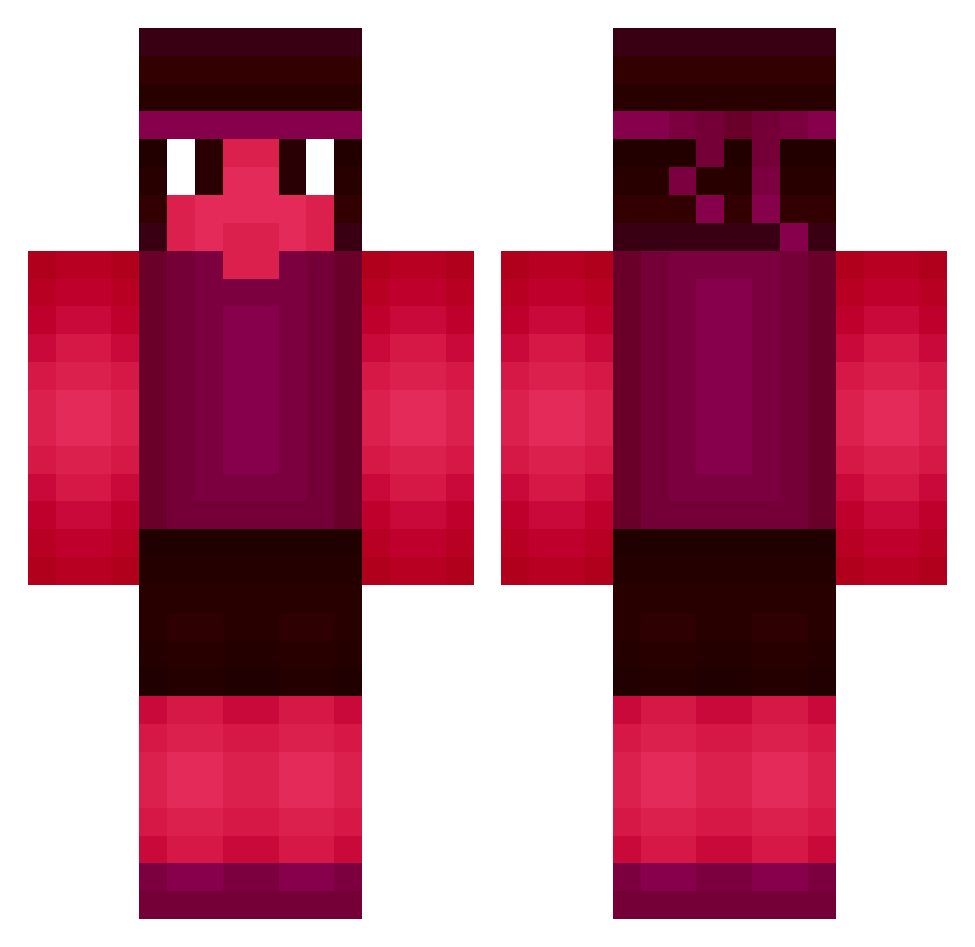 Cult_Leader_Tim Minecraft skin, front and back view