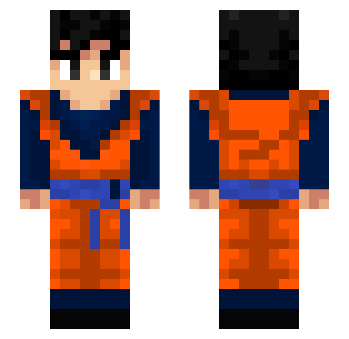 slum16 Minecraft skin, front and back view