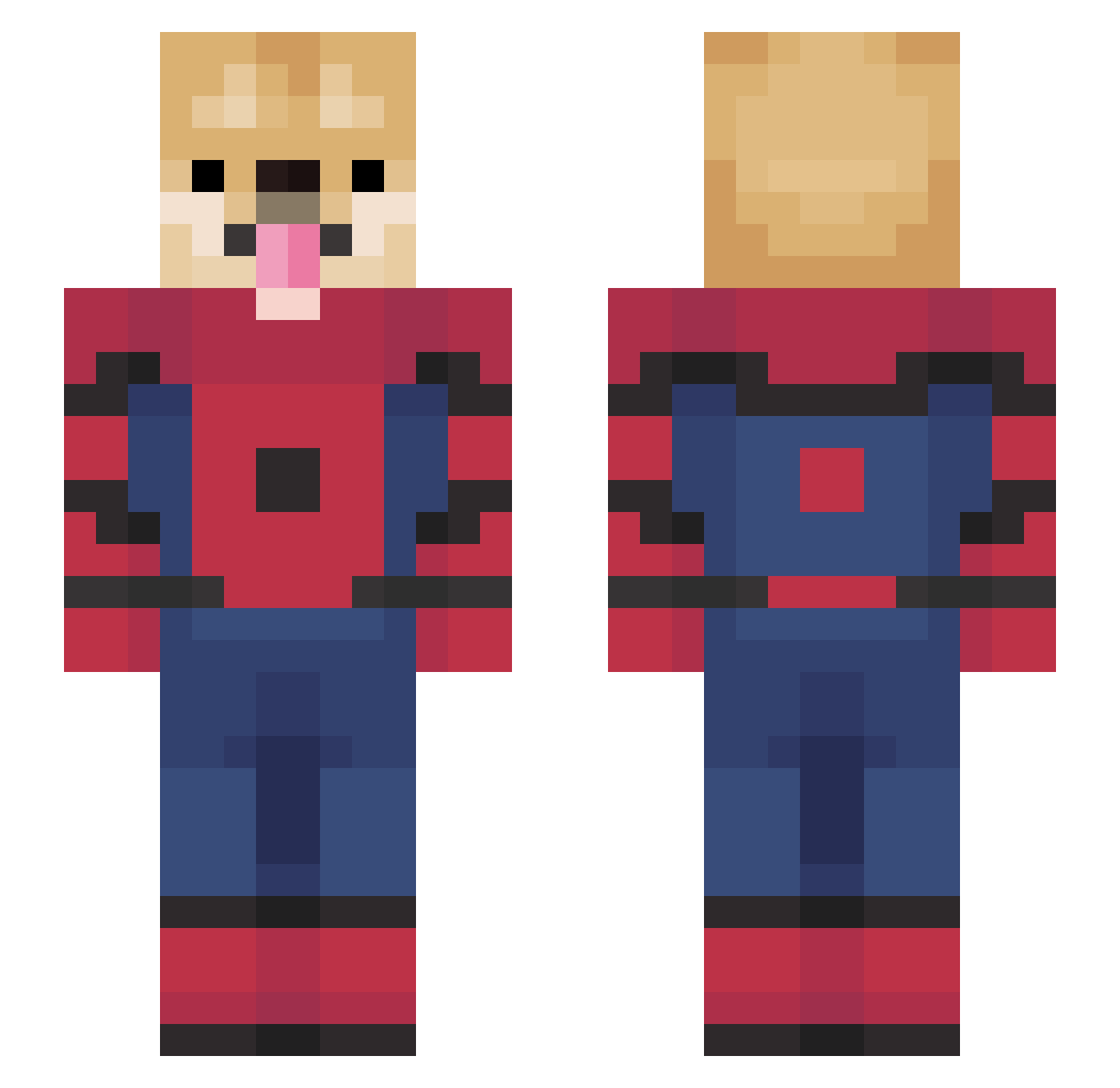 Youwayy Minecraft skin, front and back view