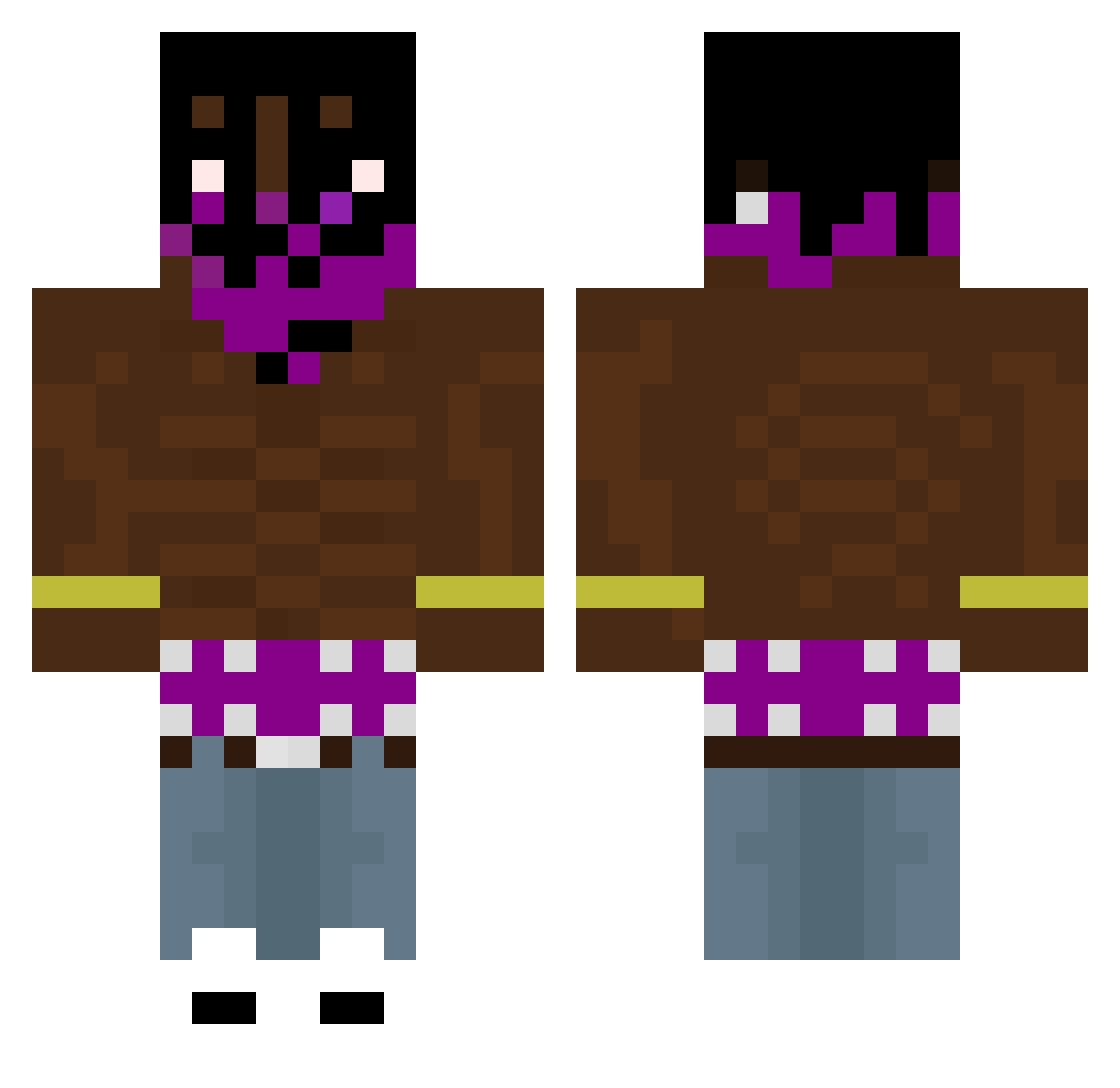 saamooo Minecraft skin, front and back view