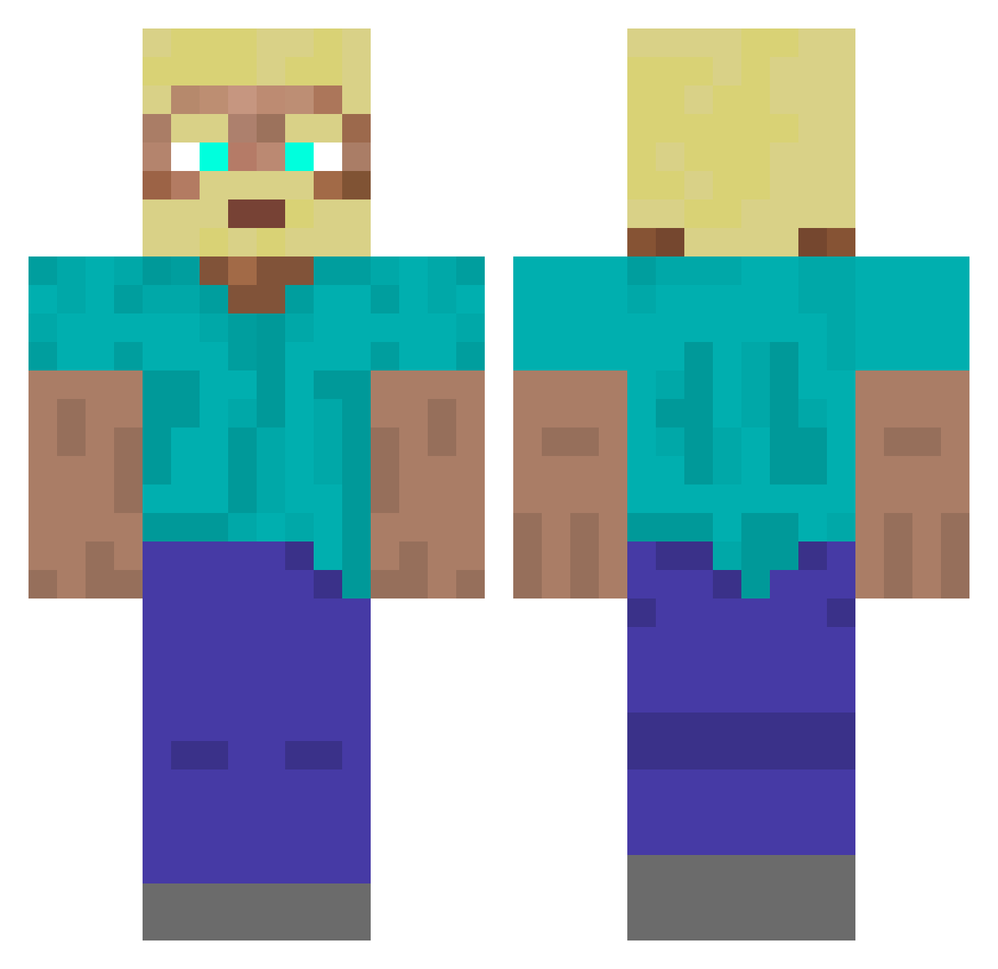 broseph22 Minecraft skin, front and back view