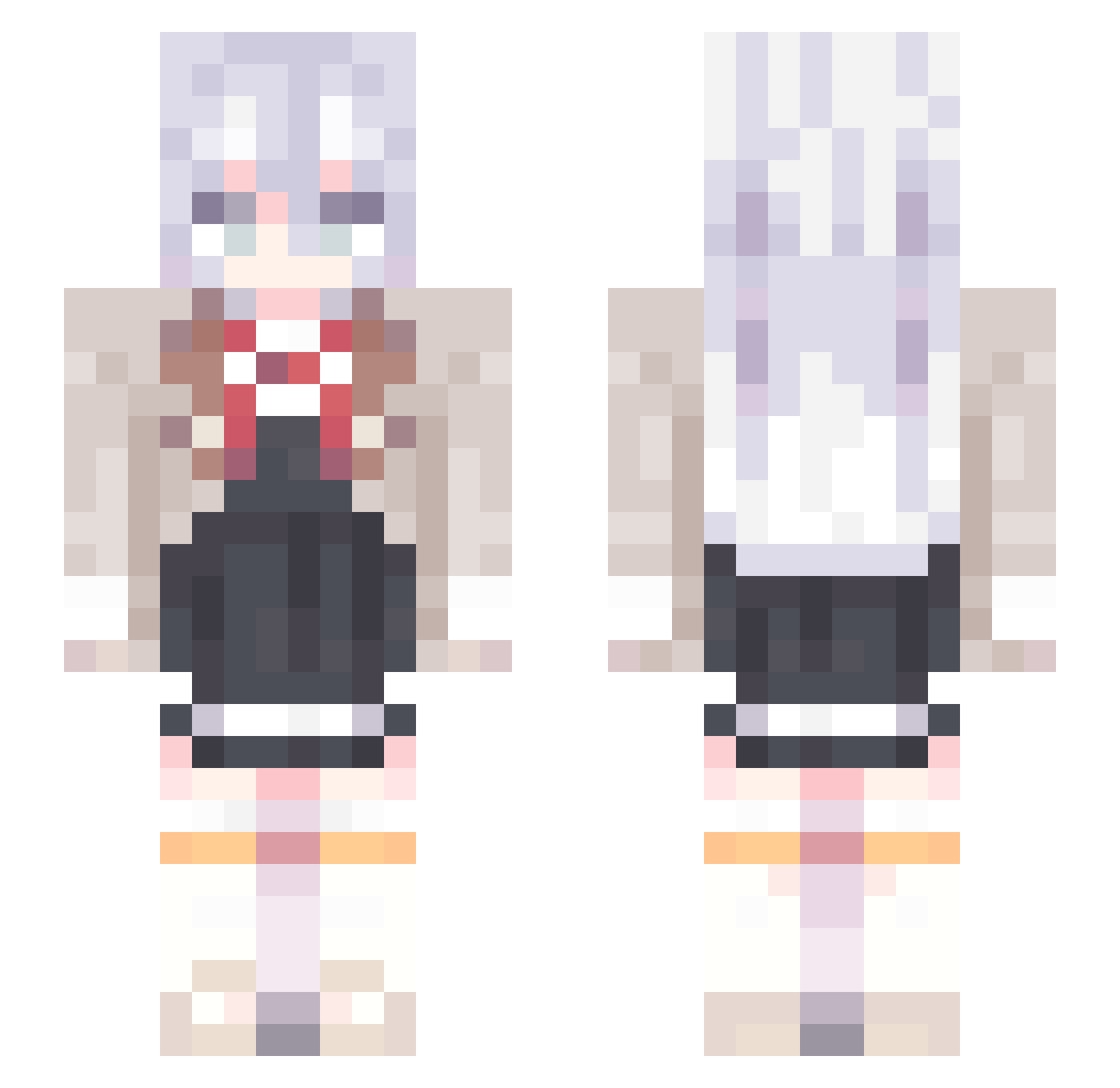 Nypexx28 Minecraft skin, front and back view