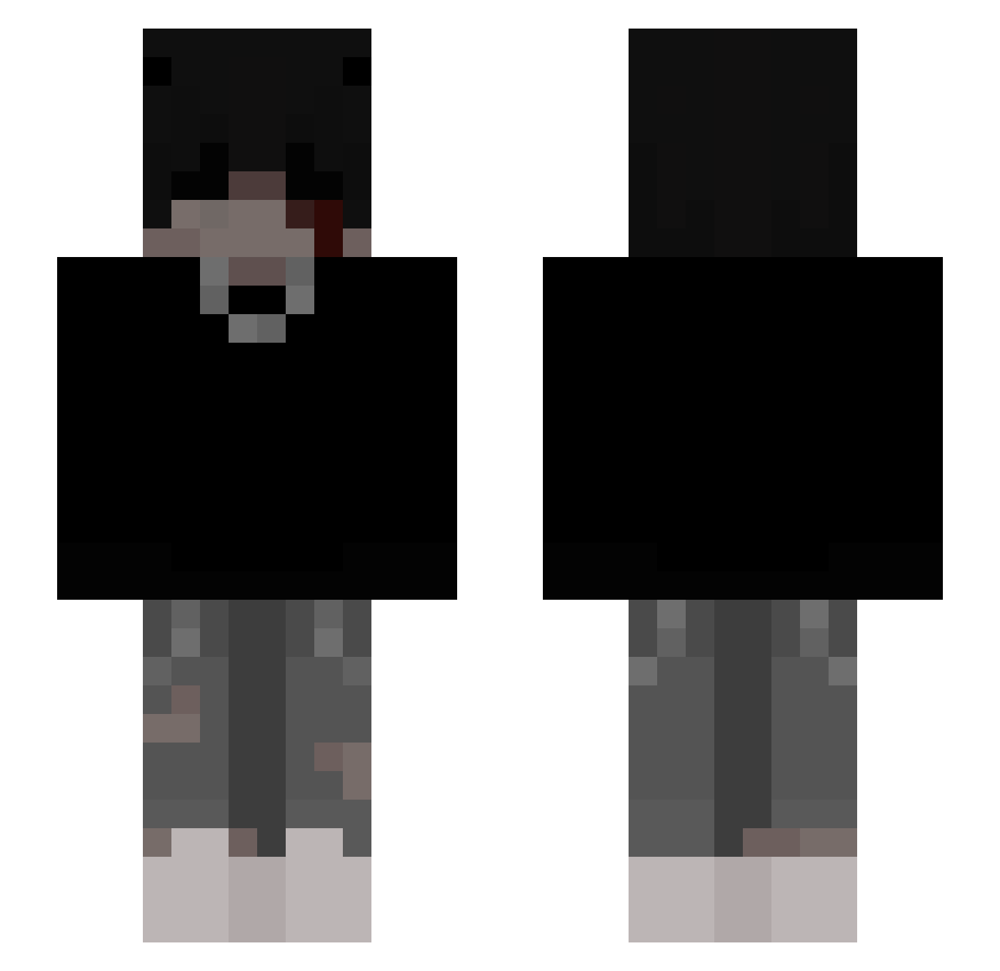 XxAlexJxX Minecraft skin, front and back view