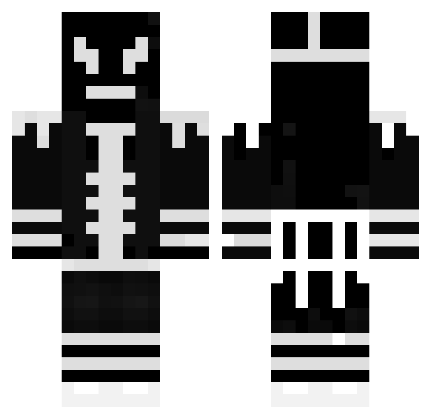 wTap_ Minecraft skin, front and back view