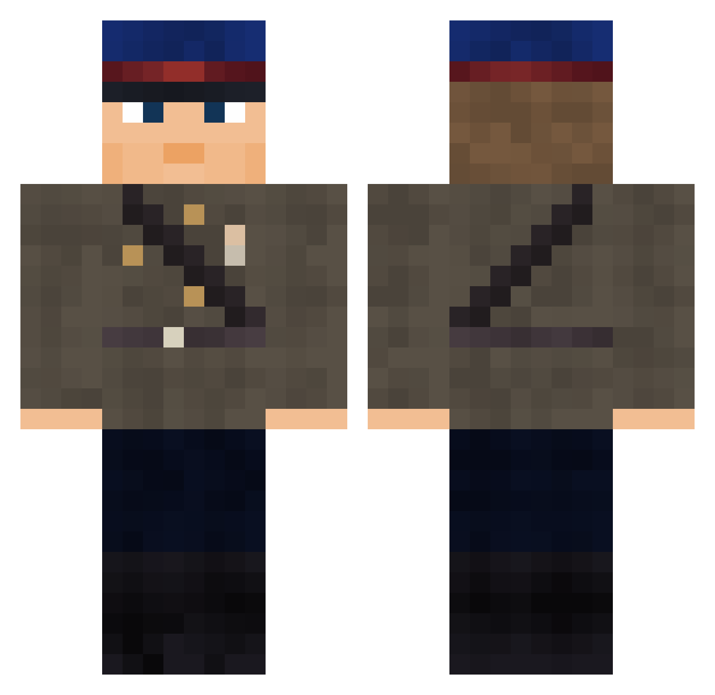 SpawZz Minecraft skin, front and back view