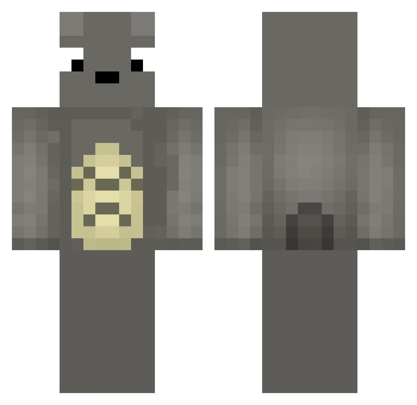 Jin_03 Minecraft skin, front and back view