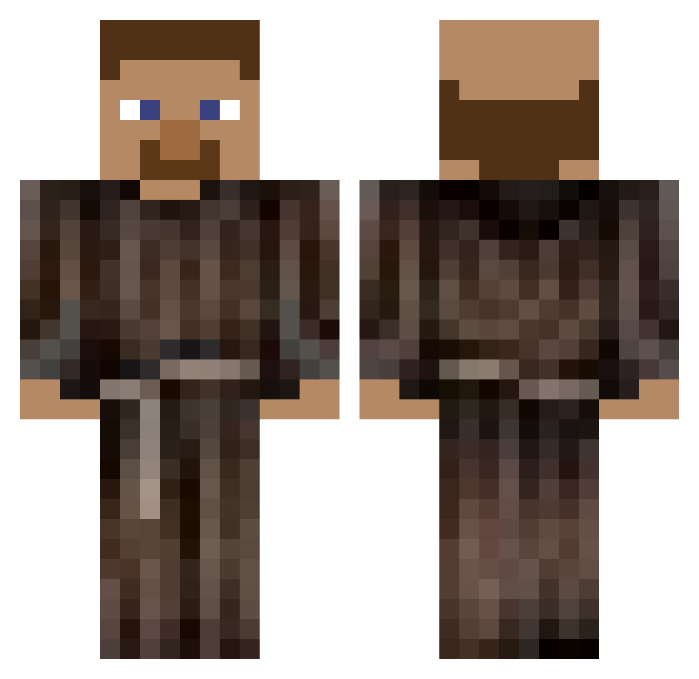 amethyst_pickax5 Minecraft skin, front and back view