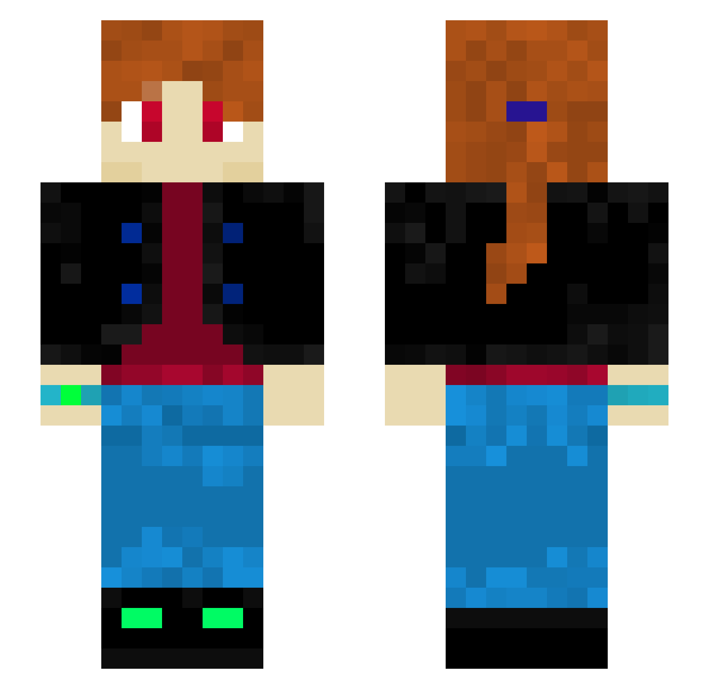 Lion447909 Minecraft skin, front and back view