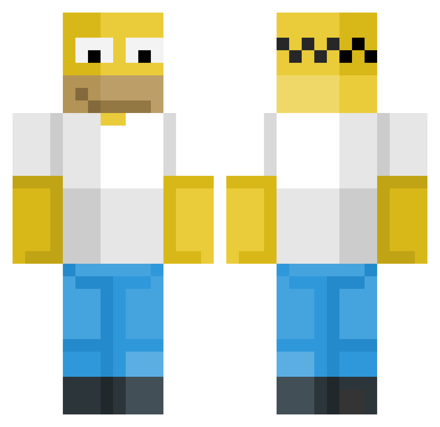 larmax47 Minecraft skin, front and back view