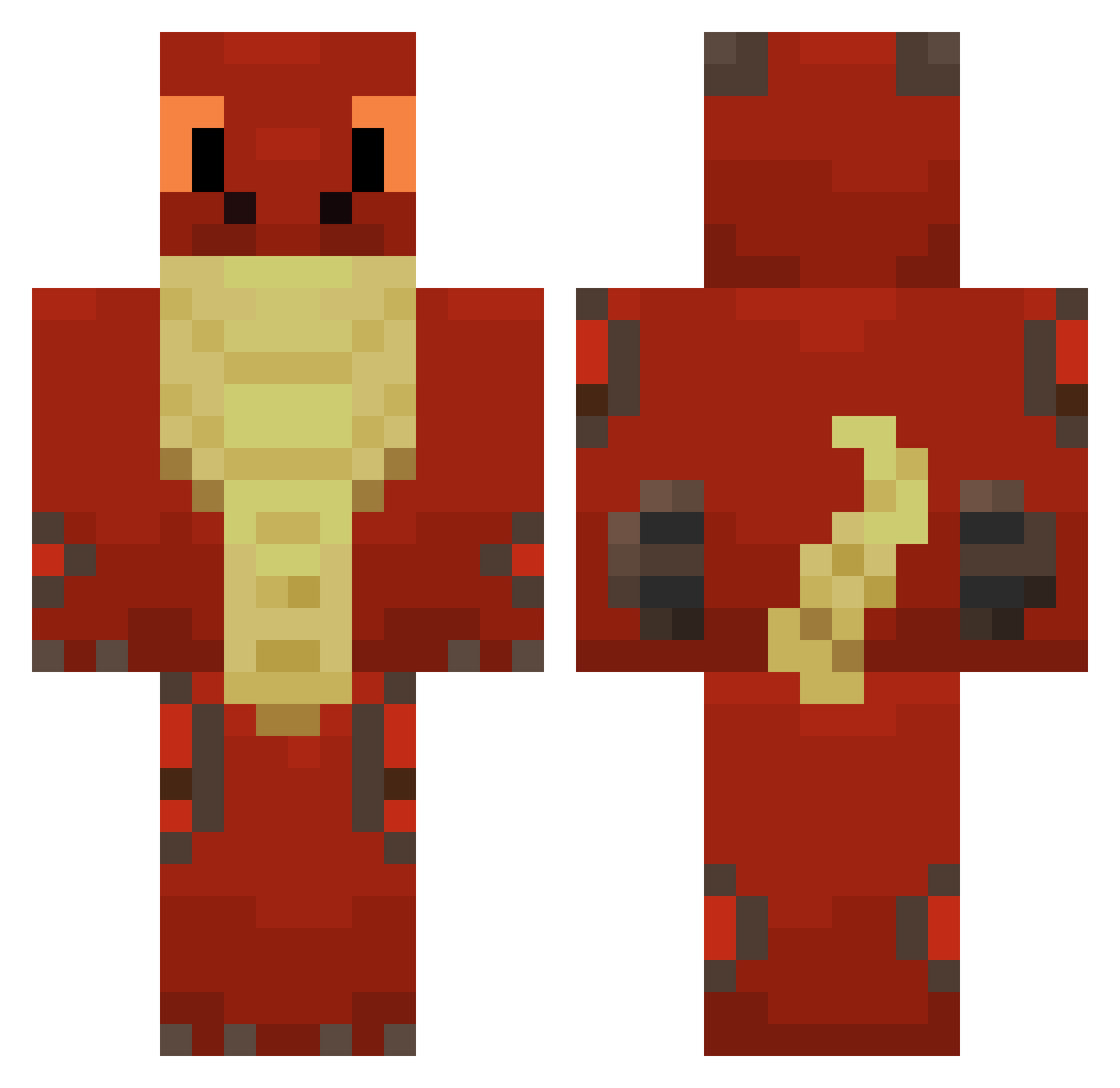 Milky_Way_Sen Minecraft skin, front and back view