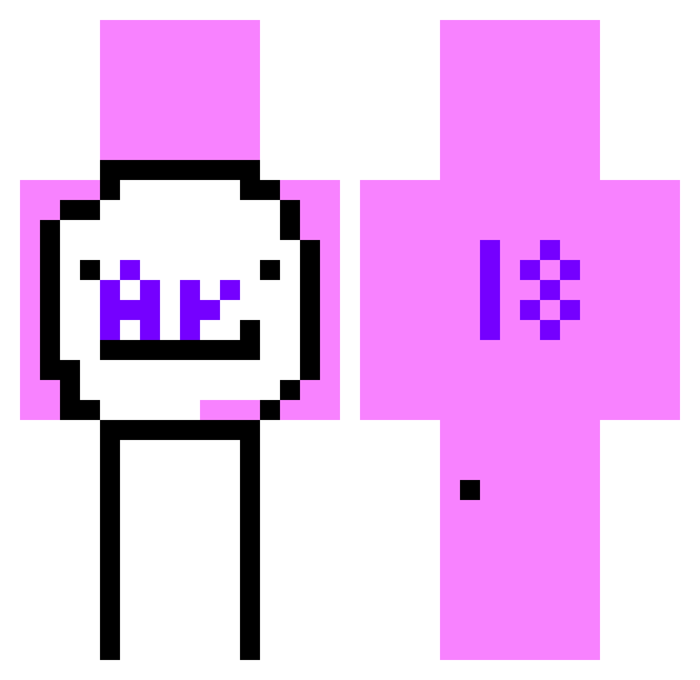 argon1119 Minecraft skin, front and back view